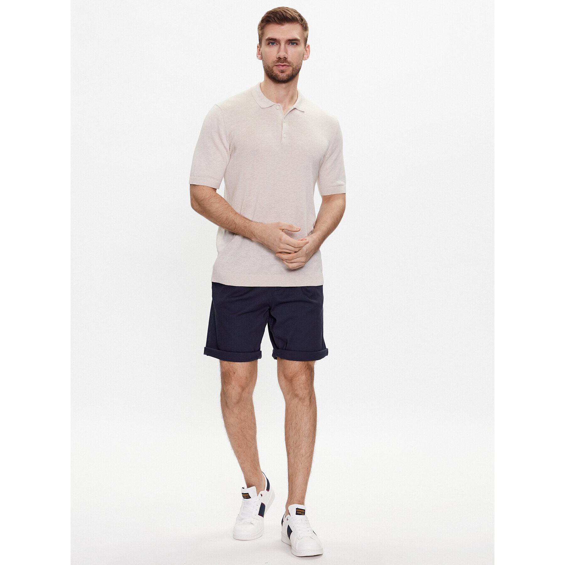 Jack&Jones Шорти от плат Rico 12215513 Тъмносин Regular Fit - Pepit.bg