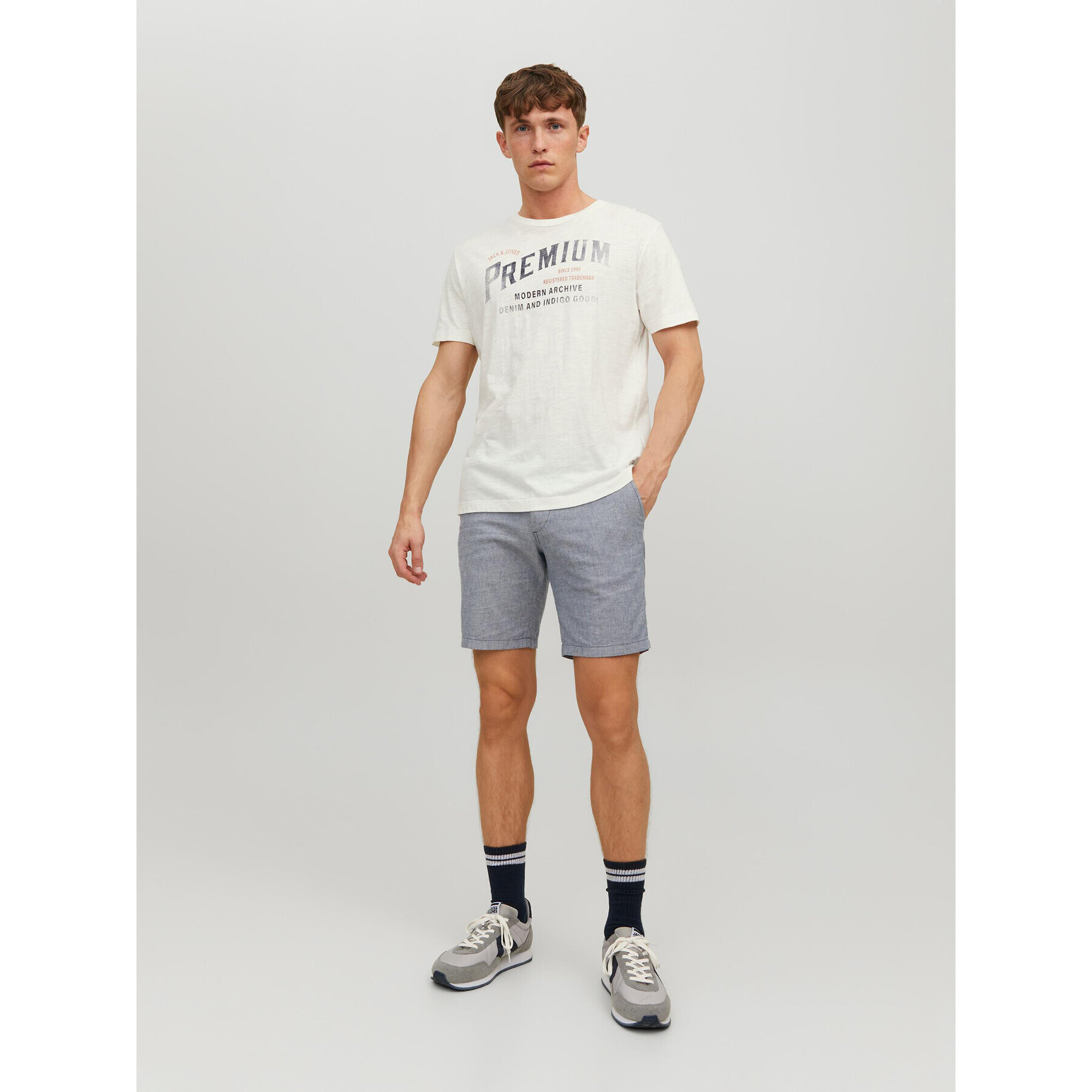 Jack&Jones Шорти от плат Dave 12229629 Син Regular Fit - Pepit.bg