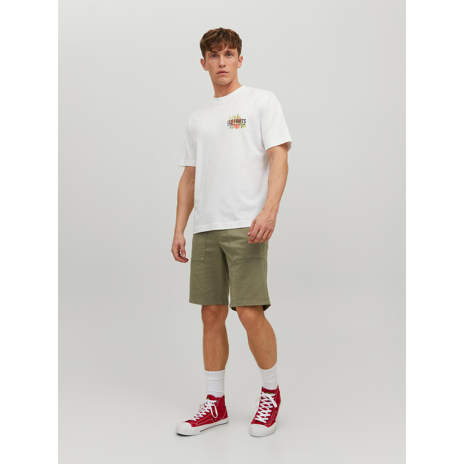 Jack&Jones Шорти от плат Lewis 12229946 Зелен Regular Fit - Pepit.bg