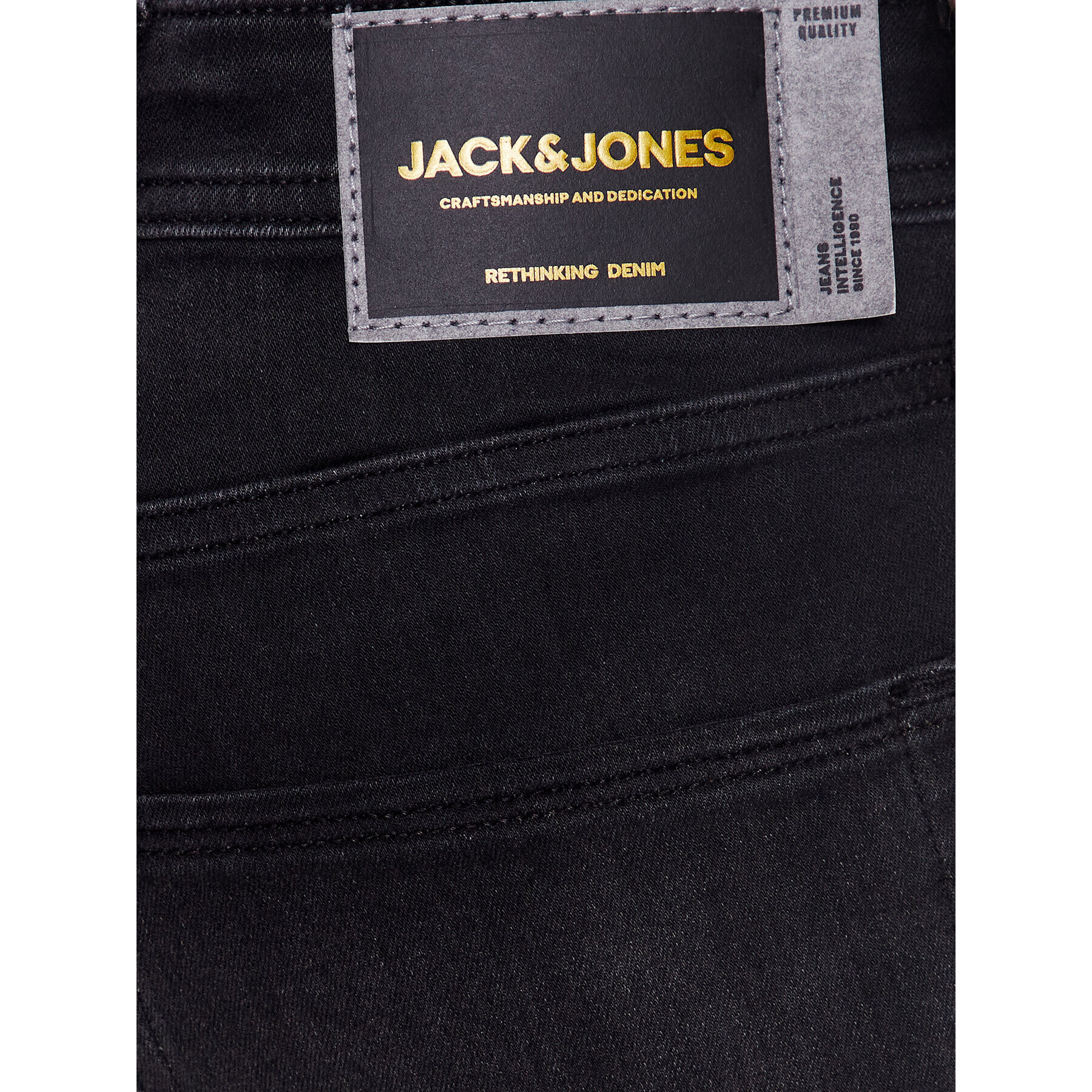 Jack&Jones Дънкови шорти Rick 12237918 Черен Regular Fit - Pepit.bg