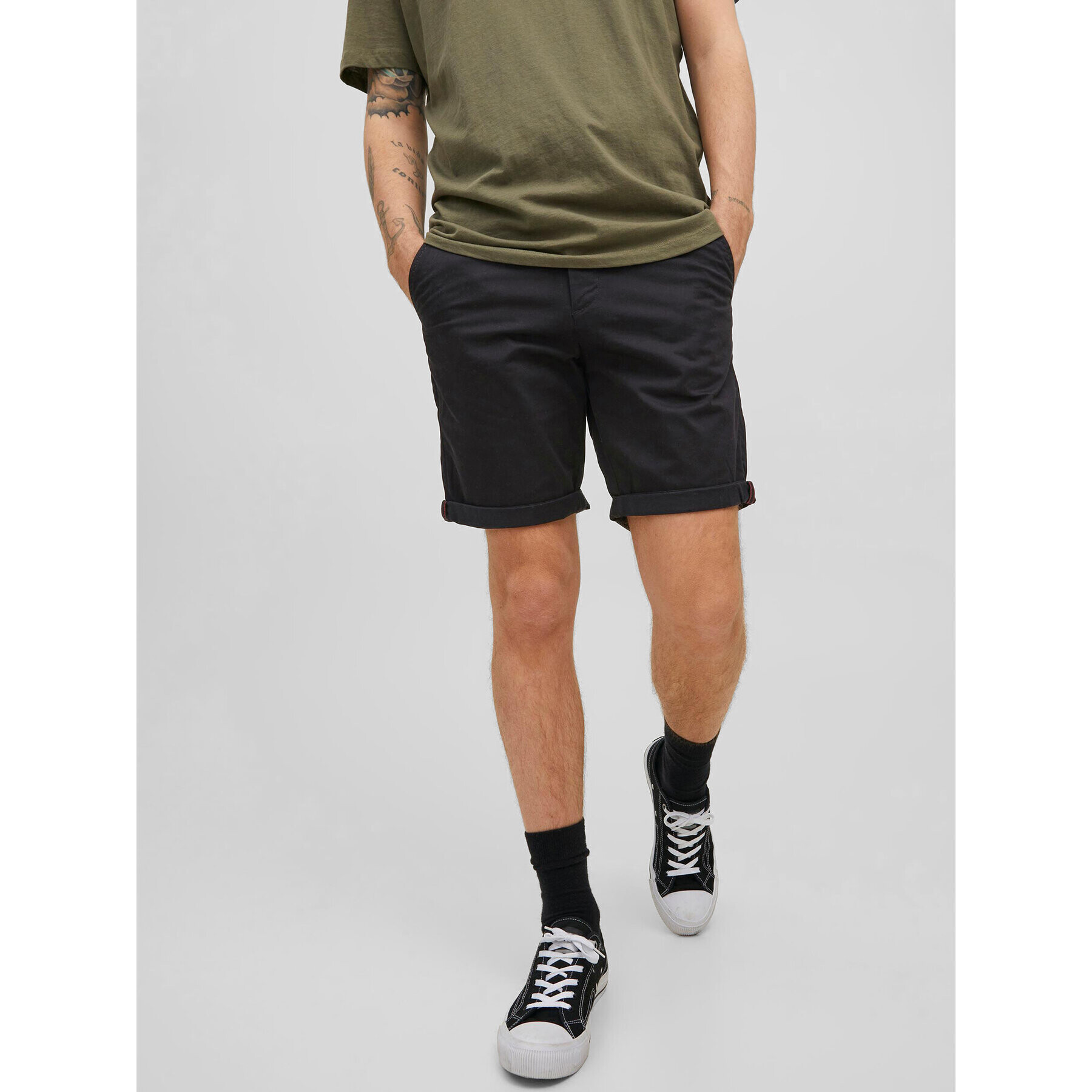 Jack&Jones Шорти от плат Bowie 12165604 Черен Regular Fit - Pepit.bg
