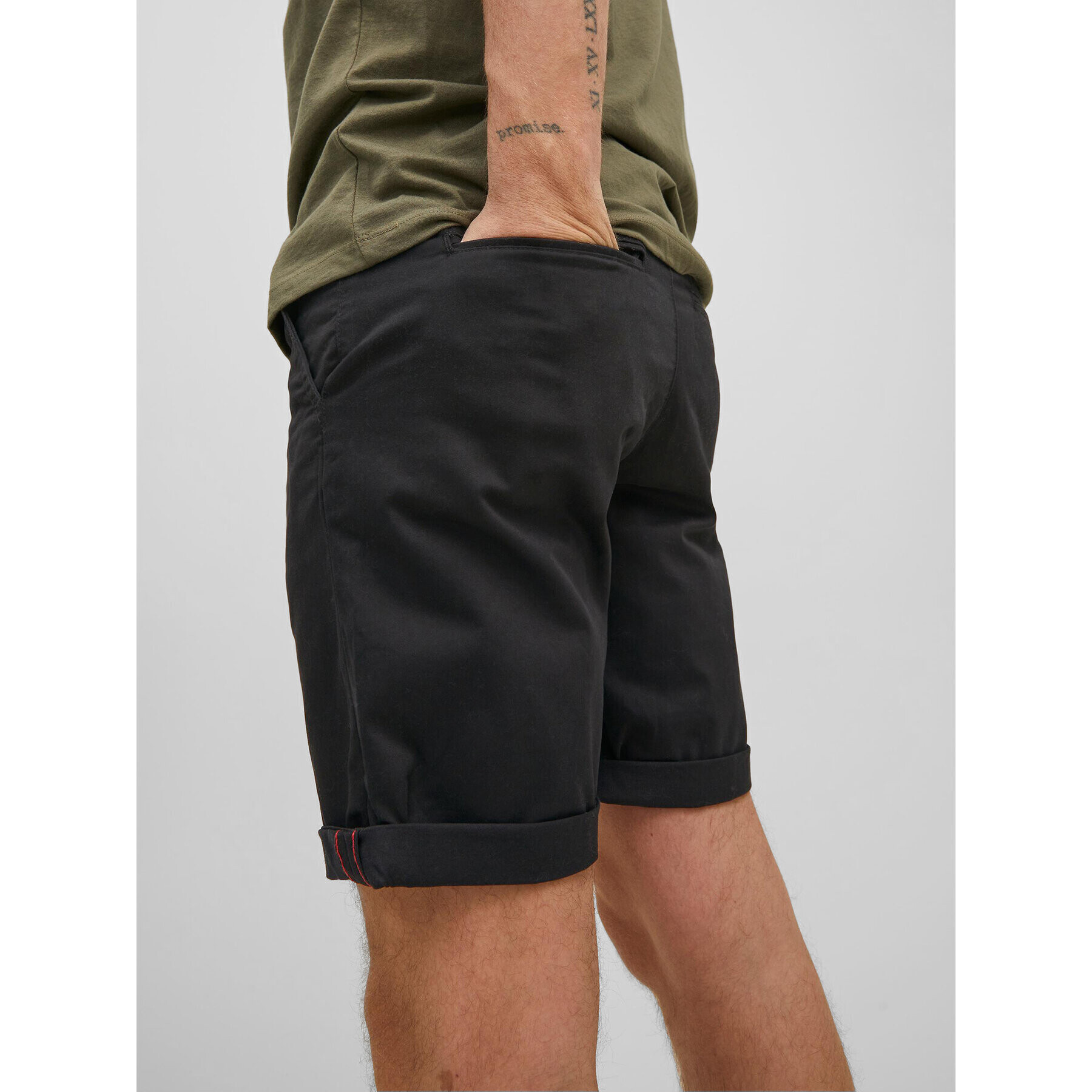 Jack&Jones Шорти от плат Bowie 12165604 Черен Regular Fit - Pepit.bg