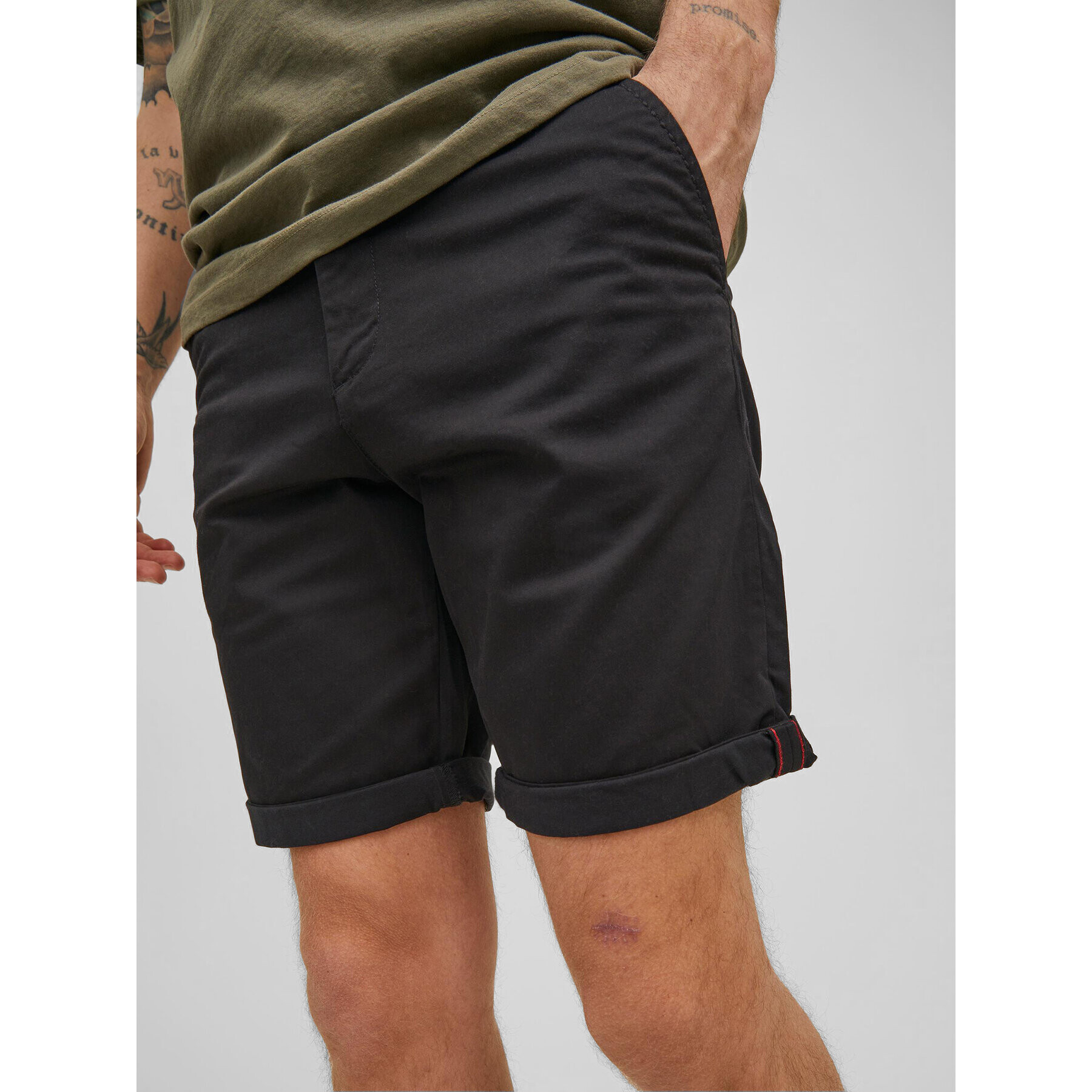 Jack&Jones Шорти от плат Bowie 12165604 Черен Regular Fit - Pepit.bg