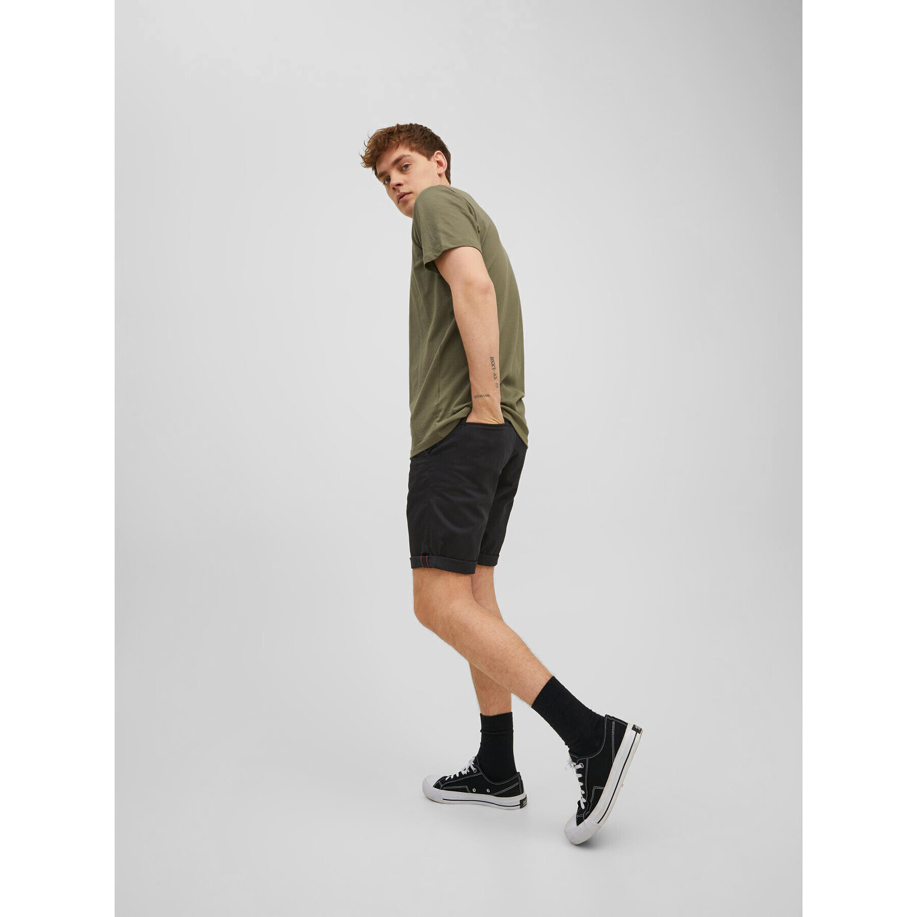 Jack&Jones Шорти от плат Bowie 12165604 Черен Regular Fit - Pepit.bg