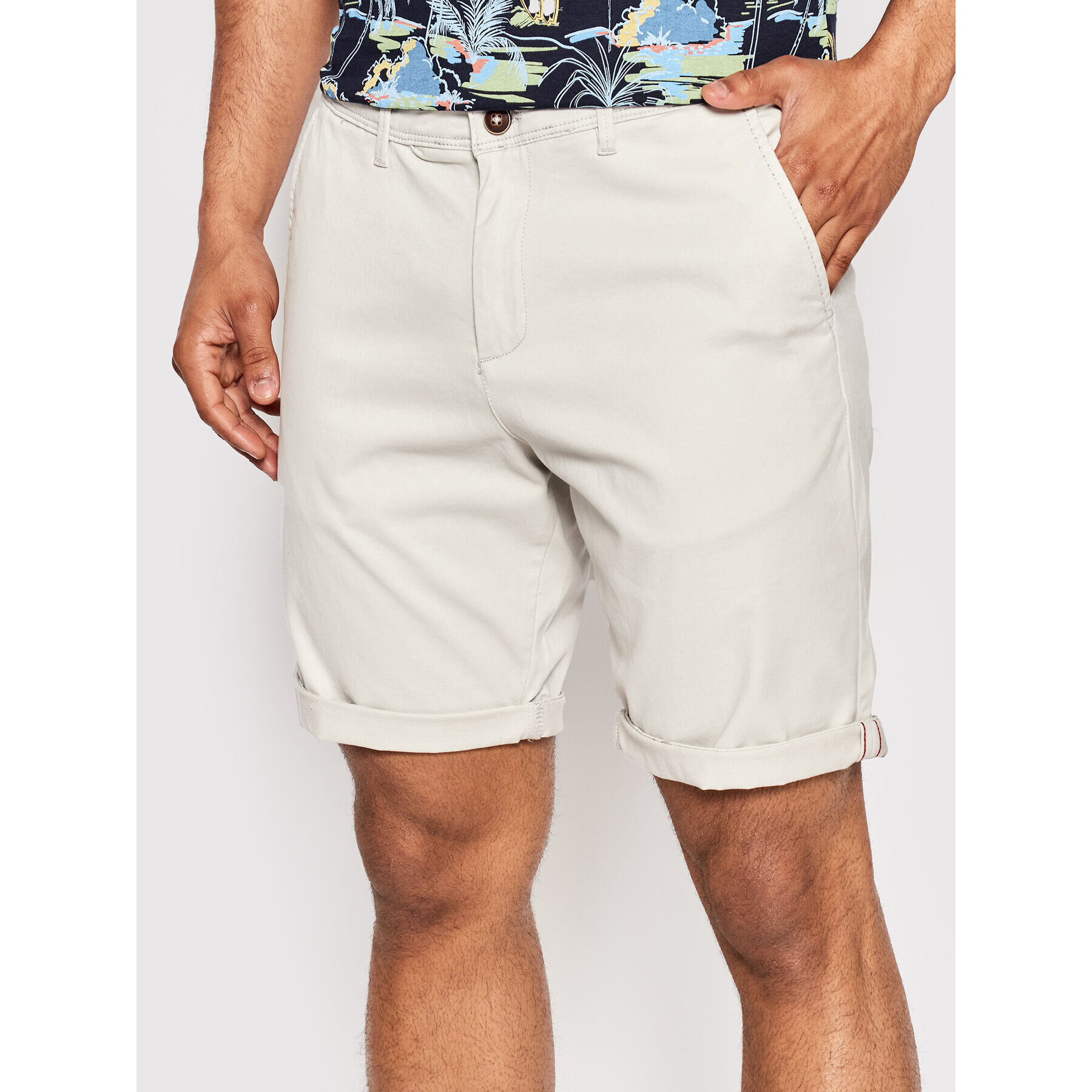 Jack&Jones Шорти от плат Bowie 12165604 Сив Regular Fit - Pepit.bg