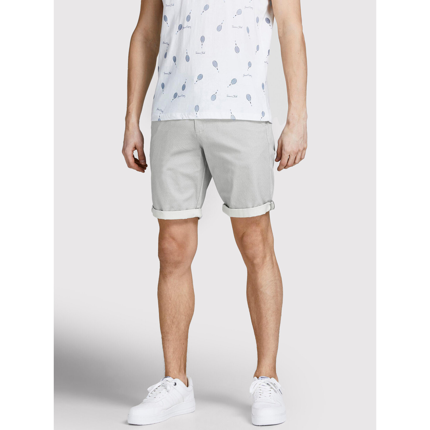 Jack&Jones Шорти от плат Bowie 12204211 Сив Regular Fit - Pepit.bg