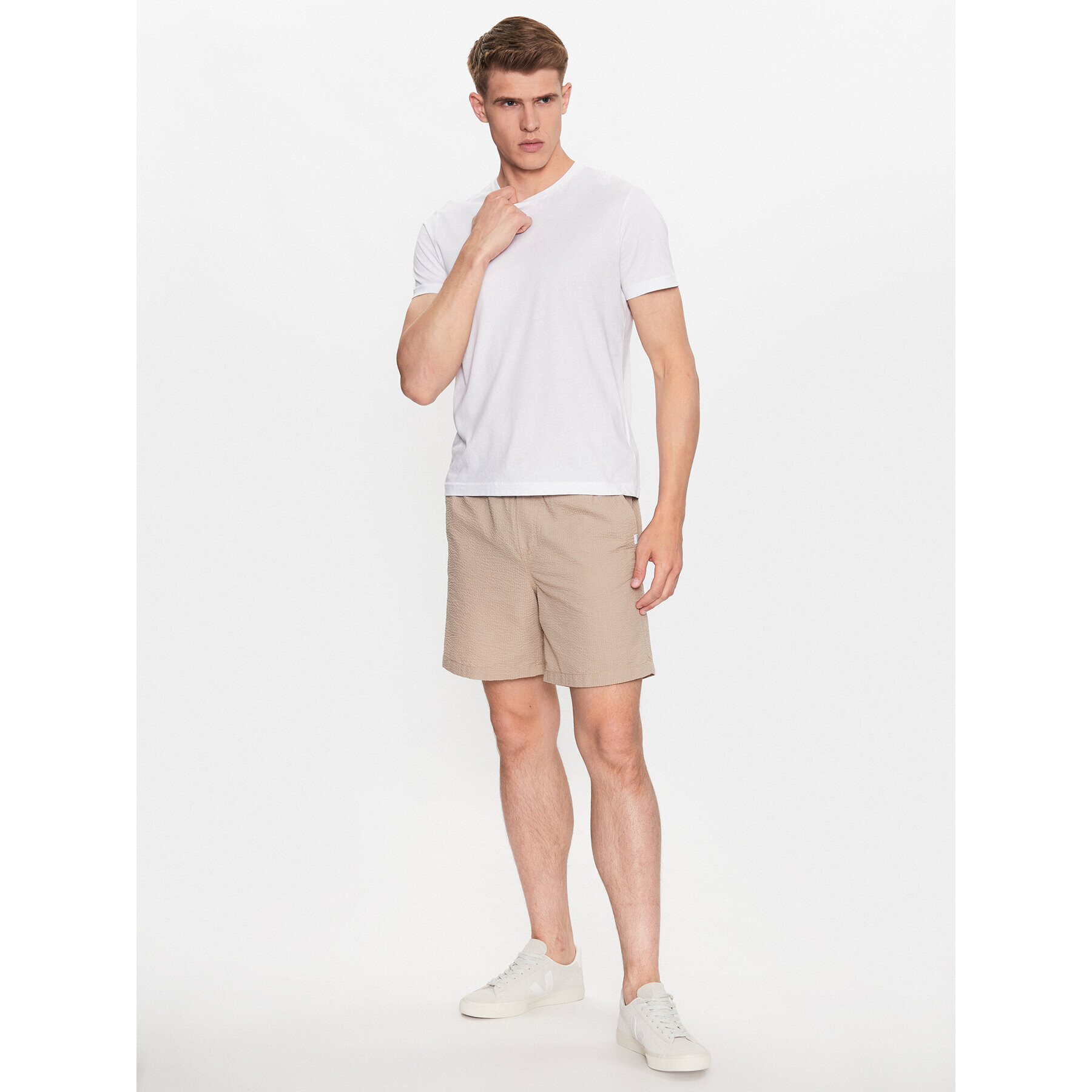 Jack&Jones Шорти от плат Jeff 12234697 Бежов Loose Fit - Pepit.bg