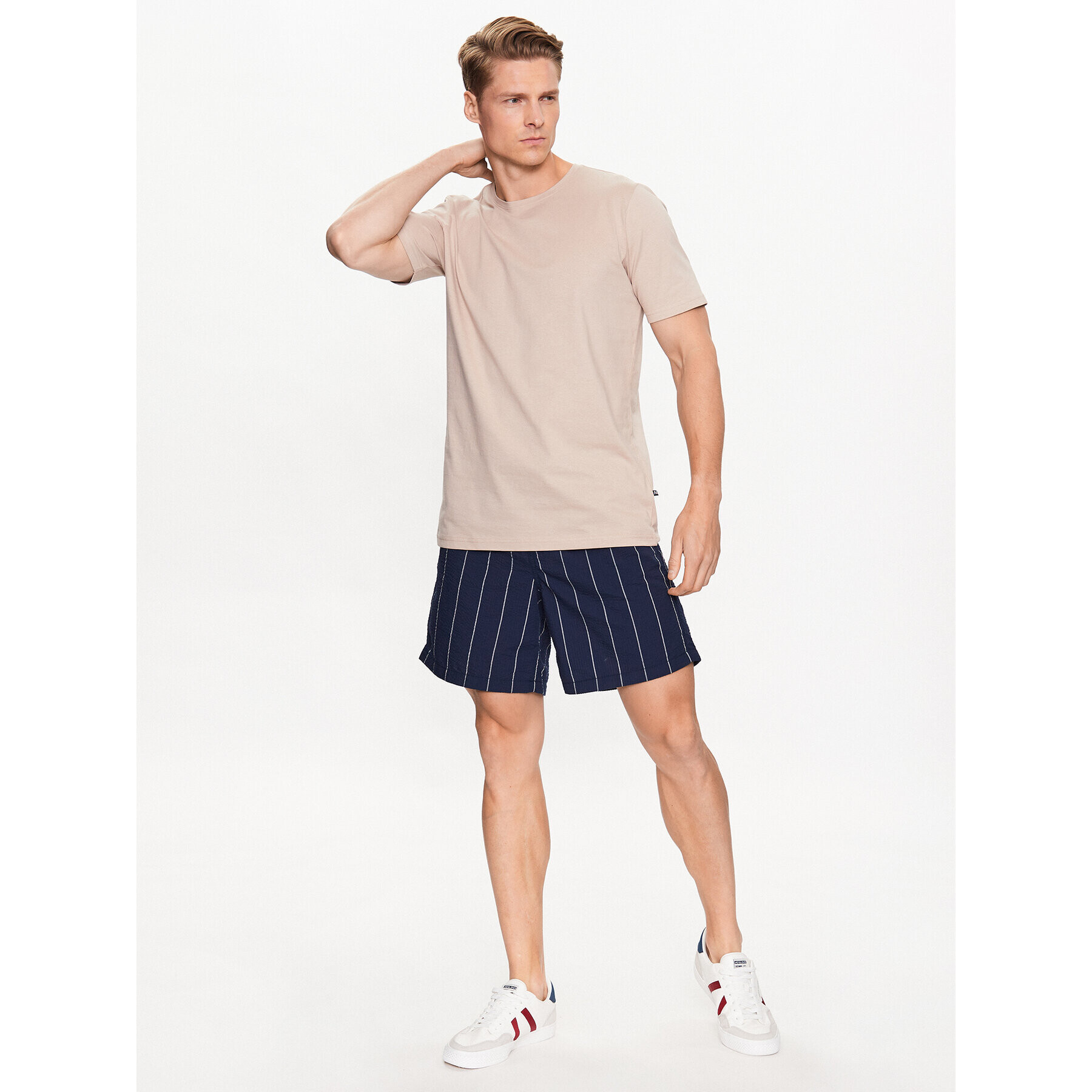 Jack&Jones Шорти от плат Jeff 12234697 Тъмносин Loose Fit - Pepit.bg