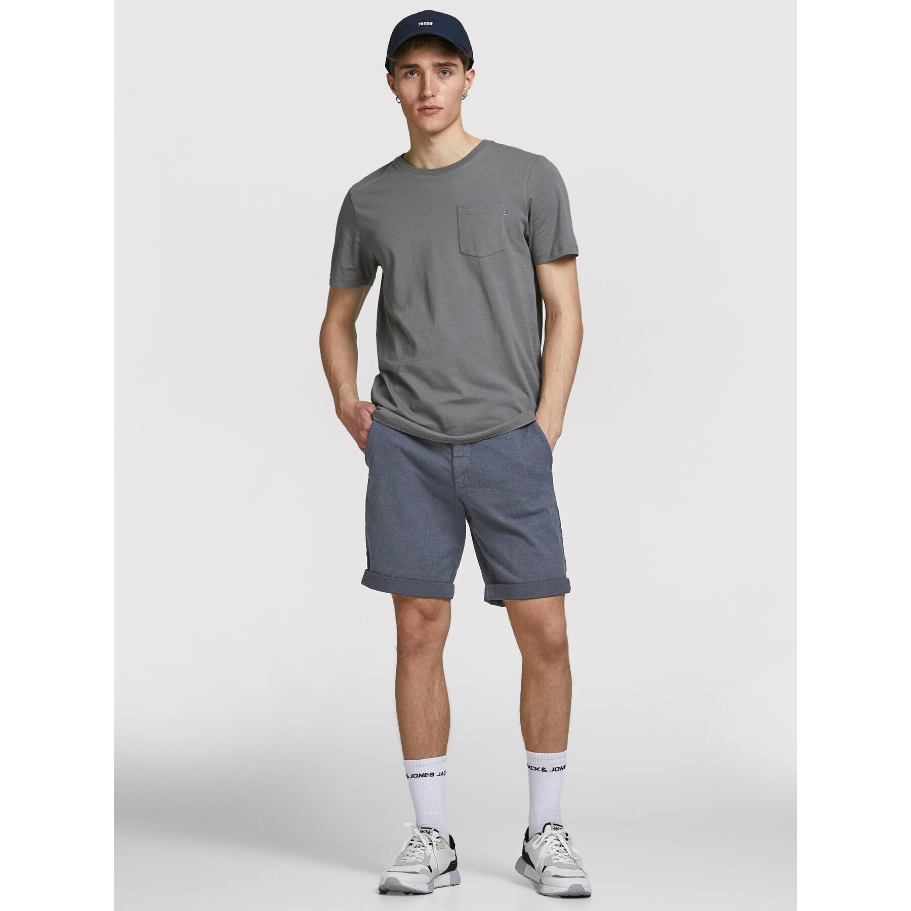 Jack&Jones Шорти от плат Kenso 12183665 Тъмносин Regular Fit - Pepit.bg