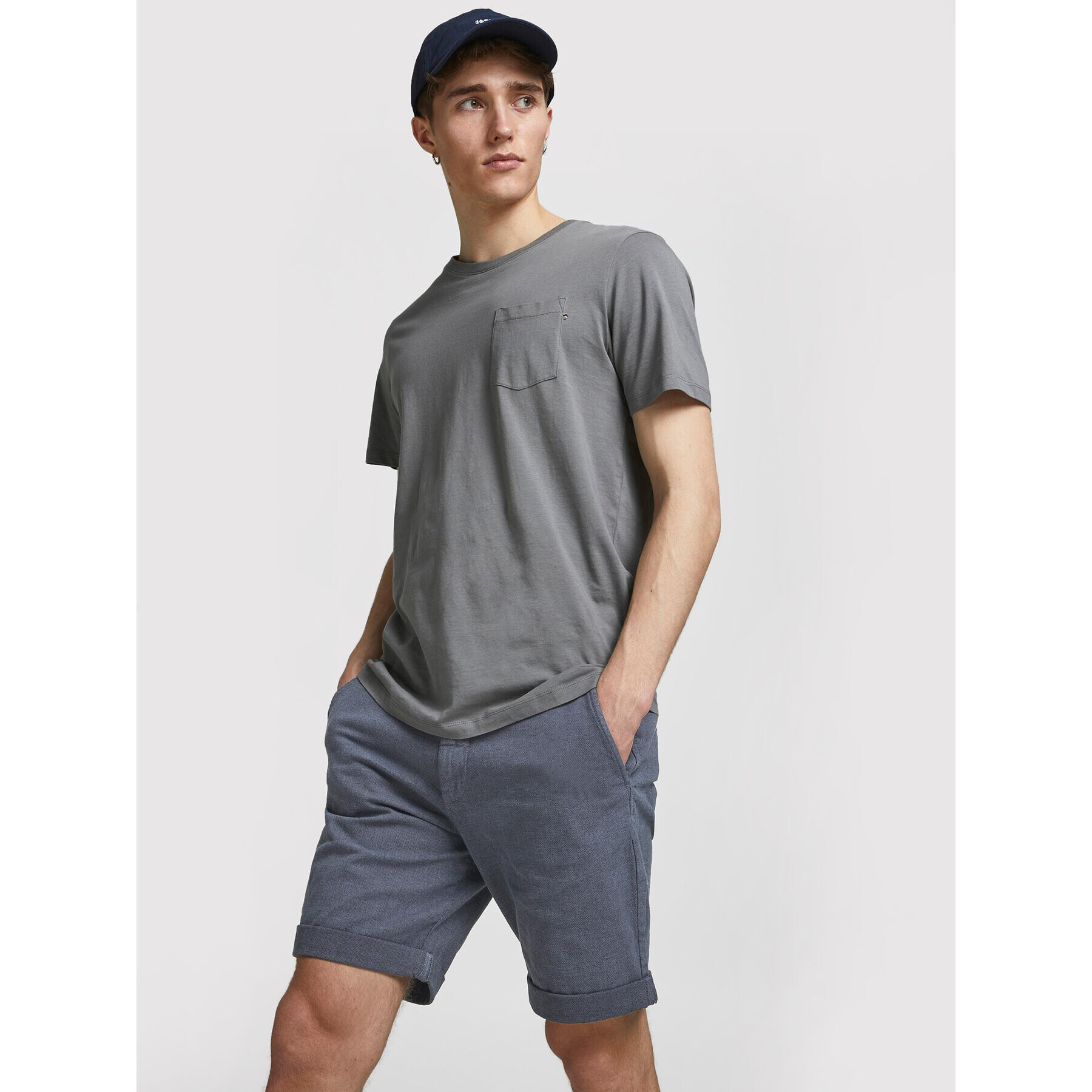 Jack&Jones Шорти от плат Kenso 12183665 Тъмносин Regular Fit - Pepit.bg