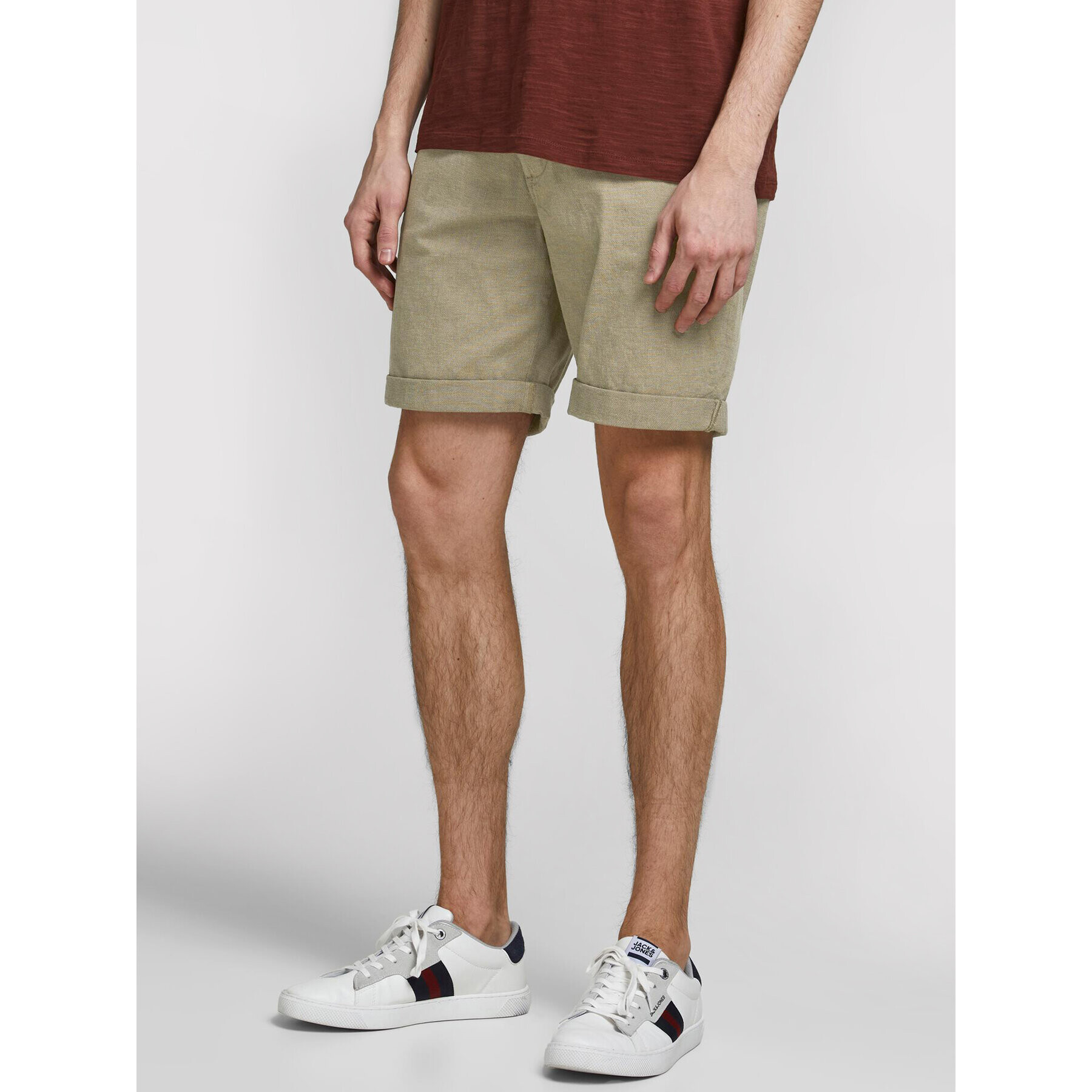 Jack&Jones Шорти от плат Kenso 12183665 Зелен Regular Fit - Pepit.bg