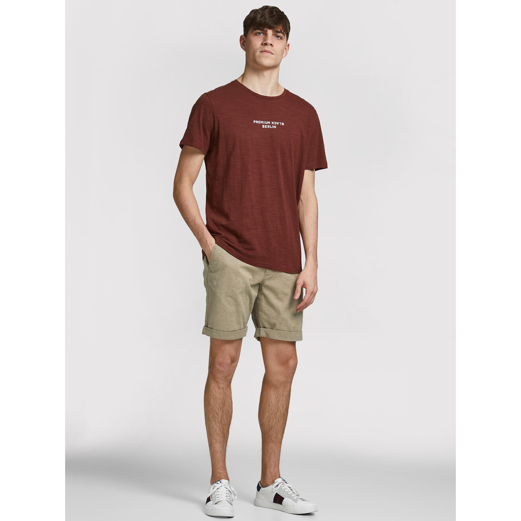 Jack&Jones Шорти от плат Kenso 12183665 Зелен Regular Fit - Pepit.bg