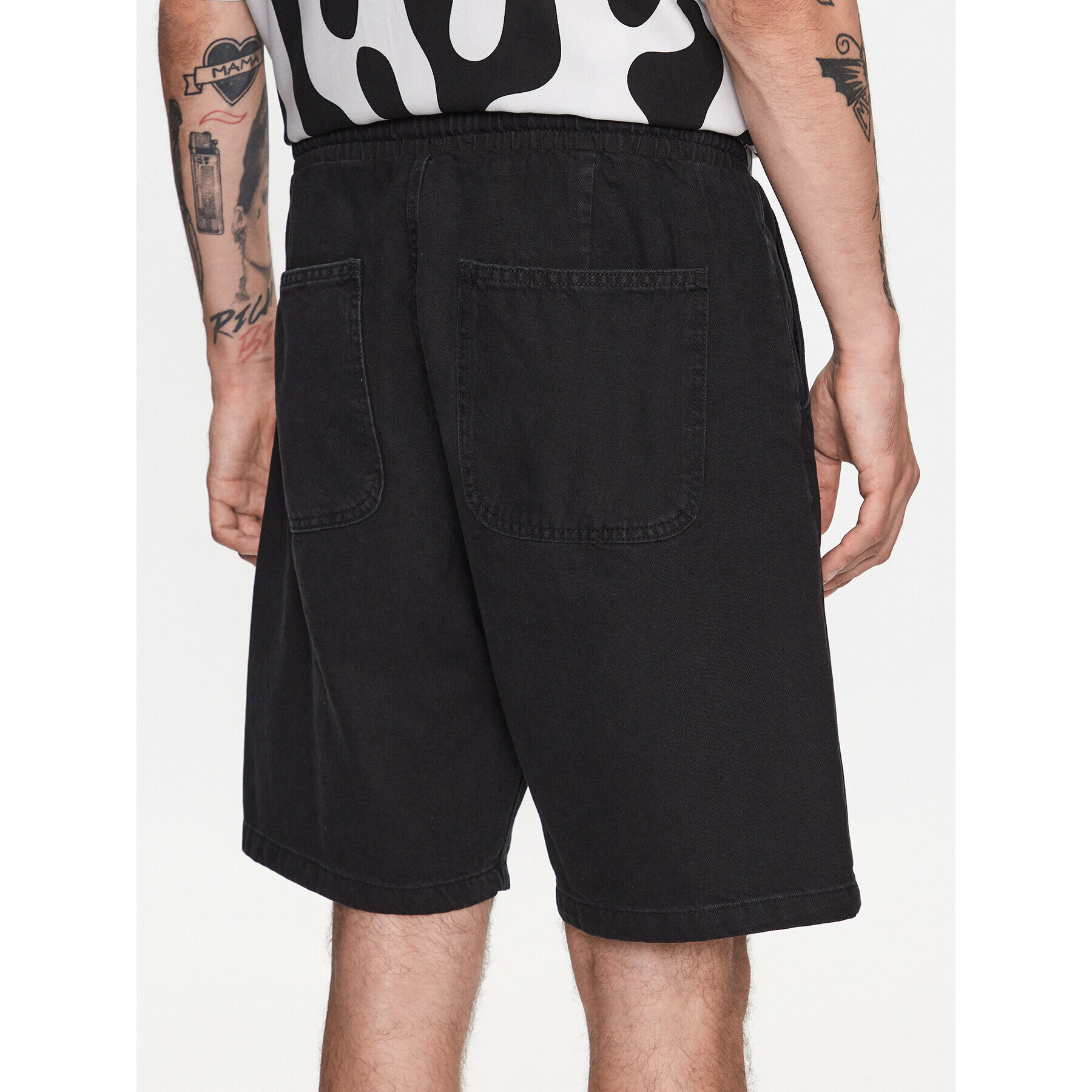 Jack&Jones Шорти от плат Tony 12235822 Черен Baggy Fit - Pepit.bg