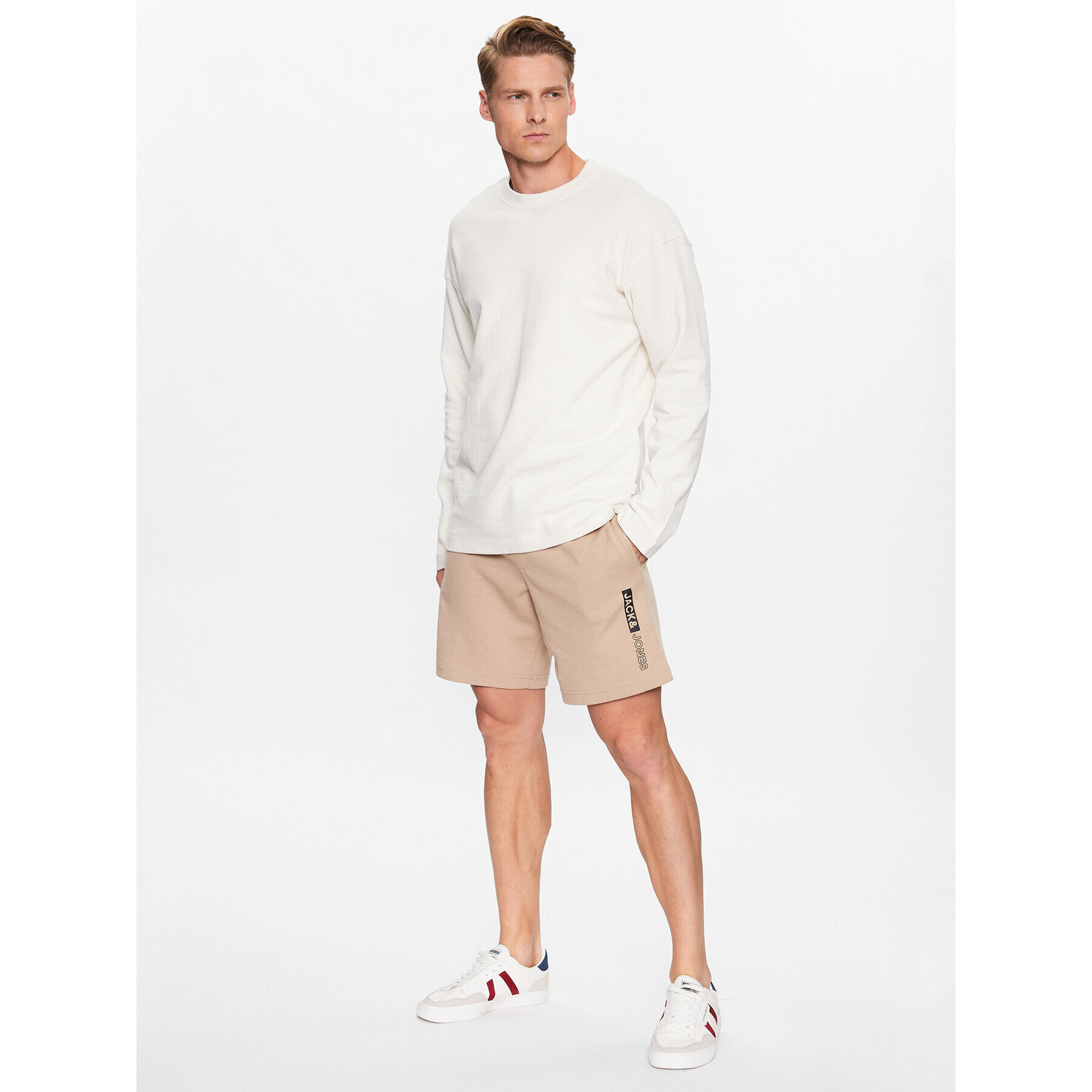 Jack&Jones Спортни шорти 12225143 Бежов Regular Fit - Pepit.bg