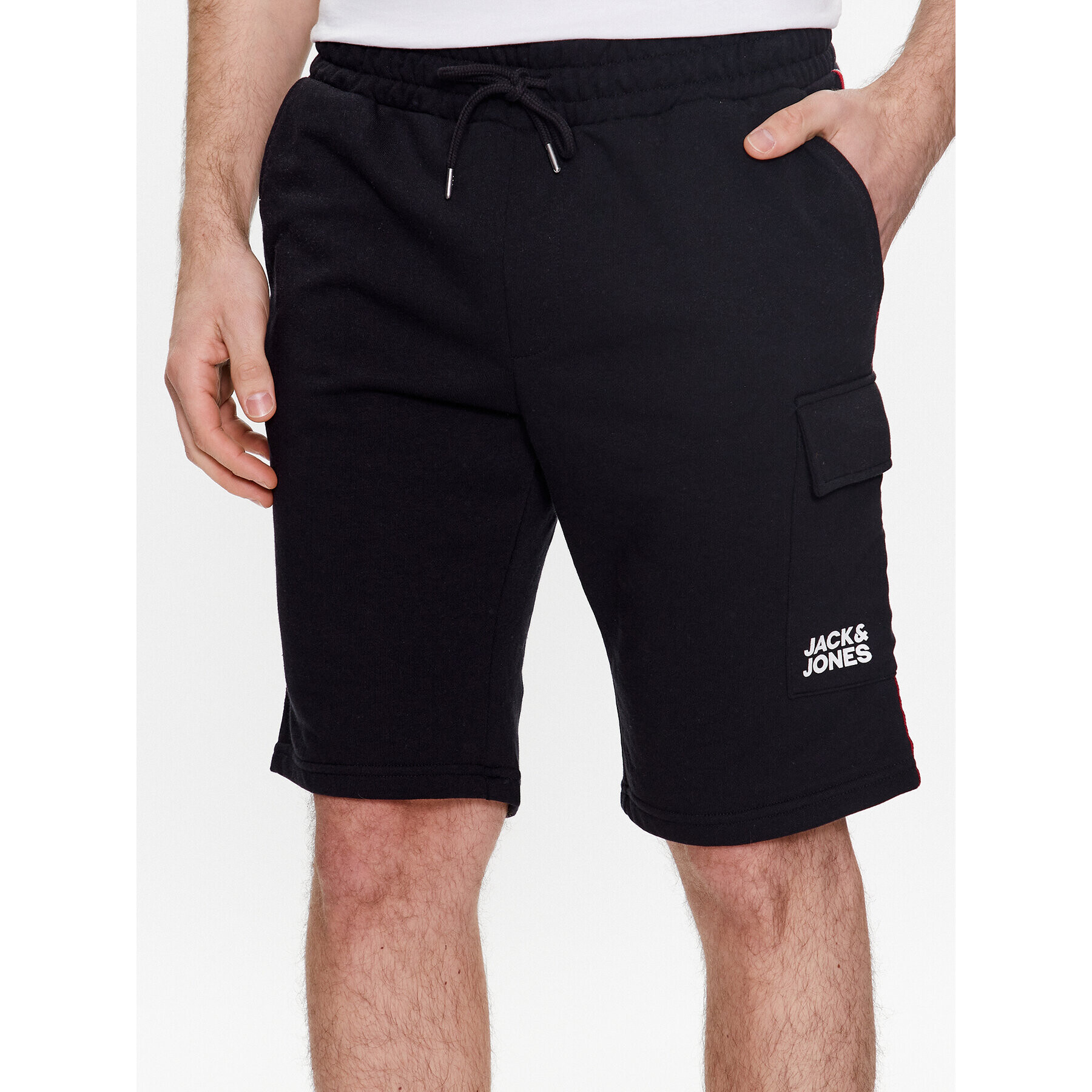 Jack&Jones Спортни шорти Atlas 12225165 Черен Regular Fit - Pepit.bg