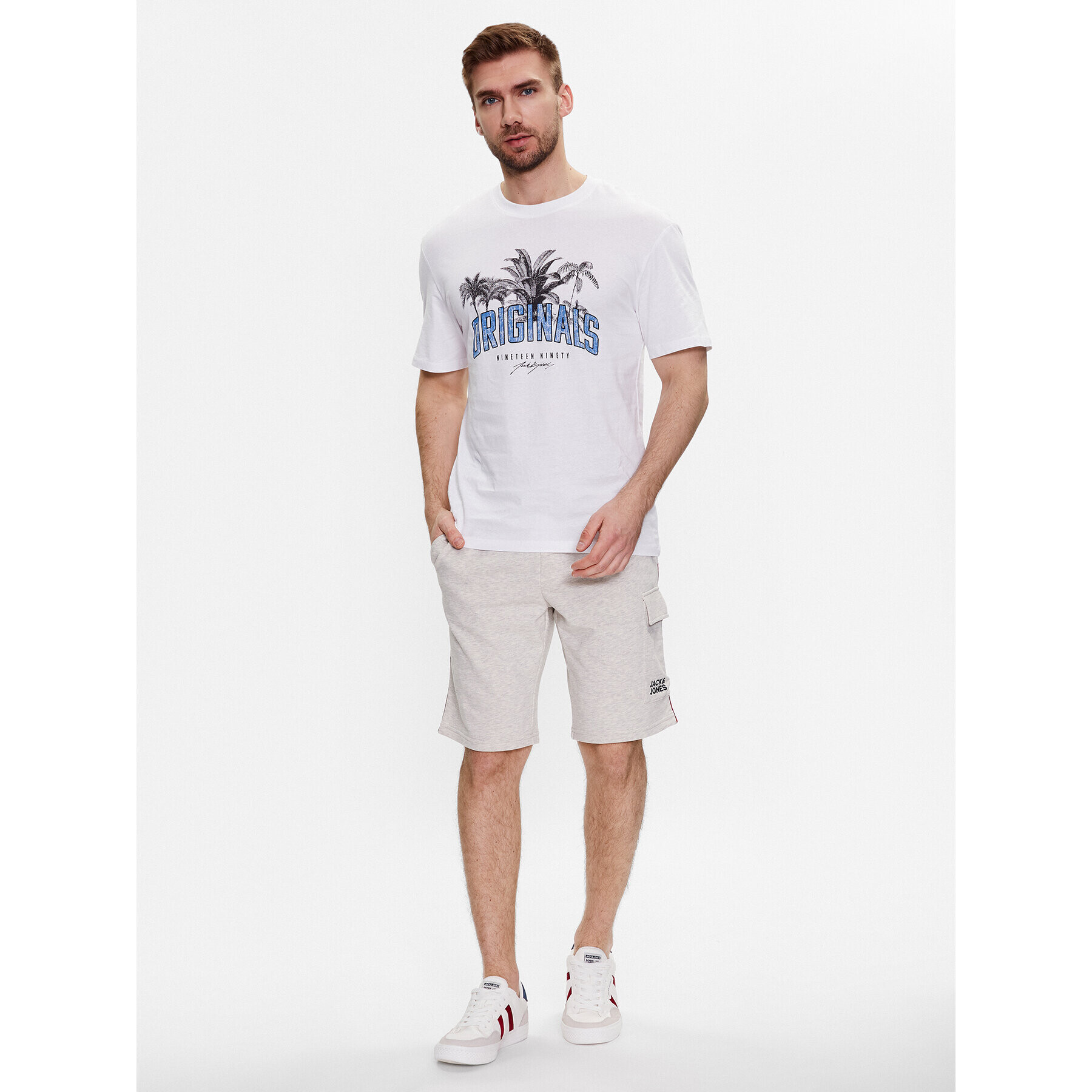 Jack&Jones Спортни шорти Atlas 12225165 Сив Regular Fit - Pepit.bg