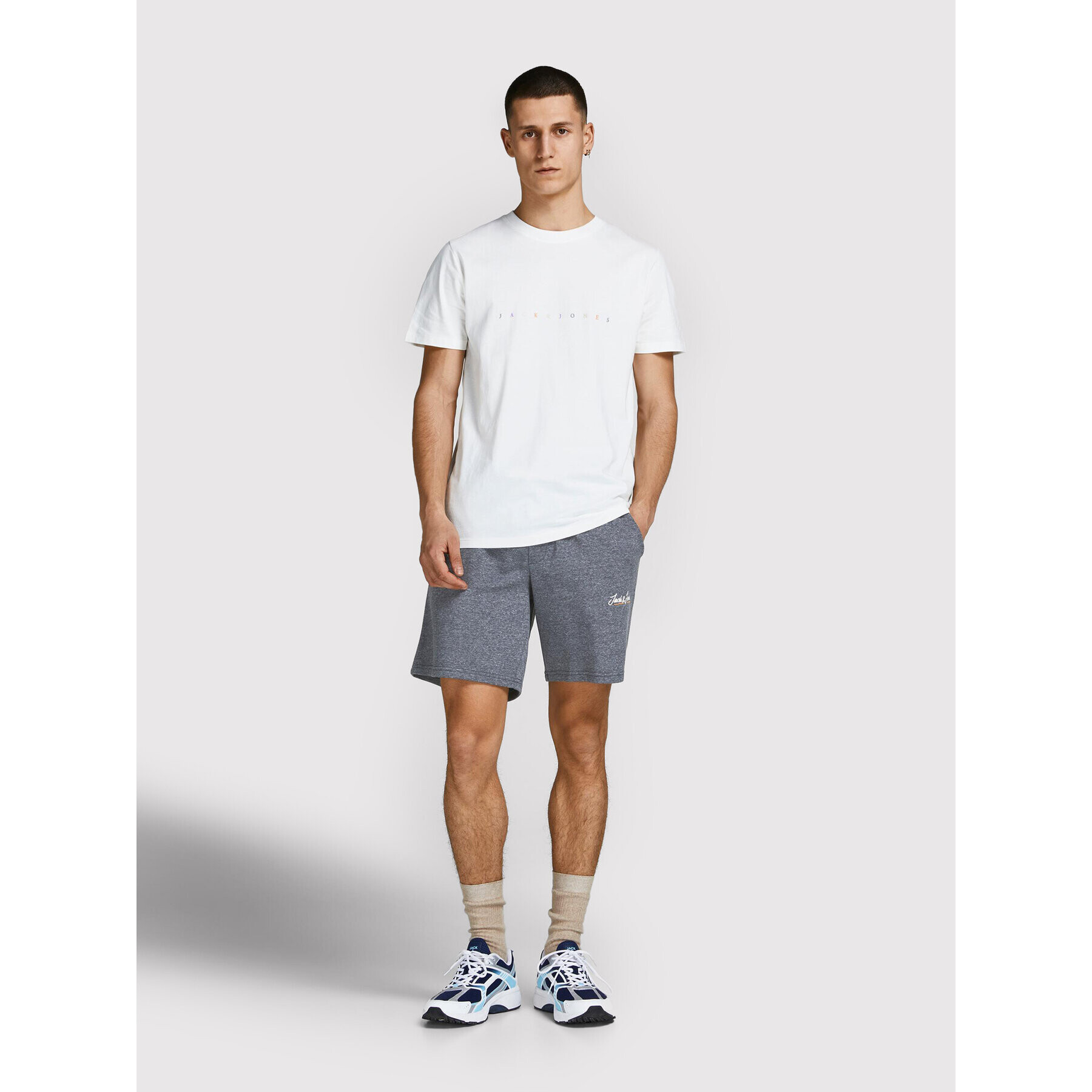 Jack&Jones Спортни шорти Tons 12204637 Сив Regular Fit - Pepit.bg