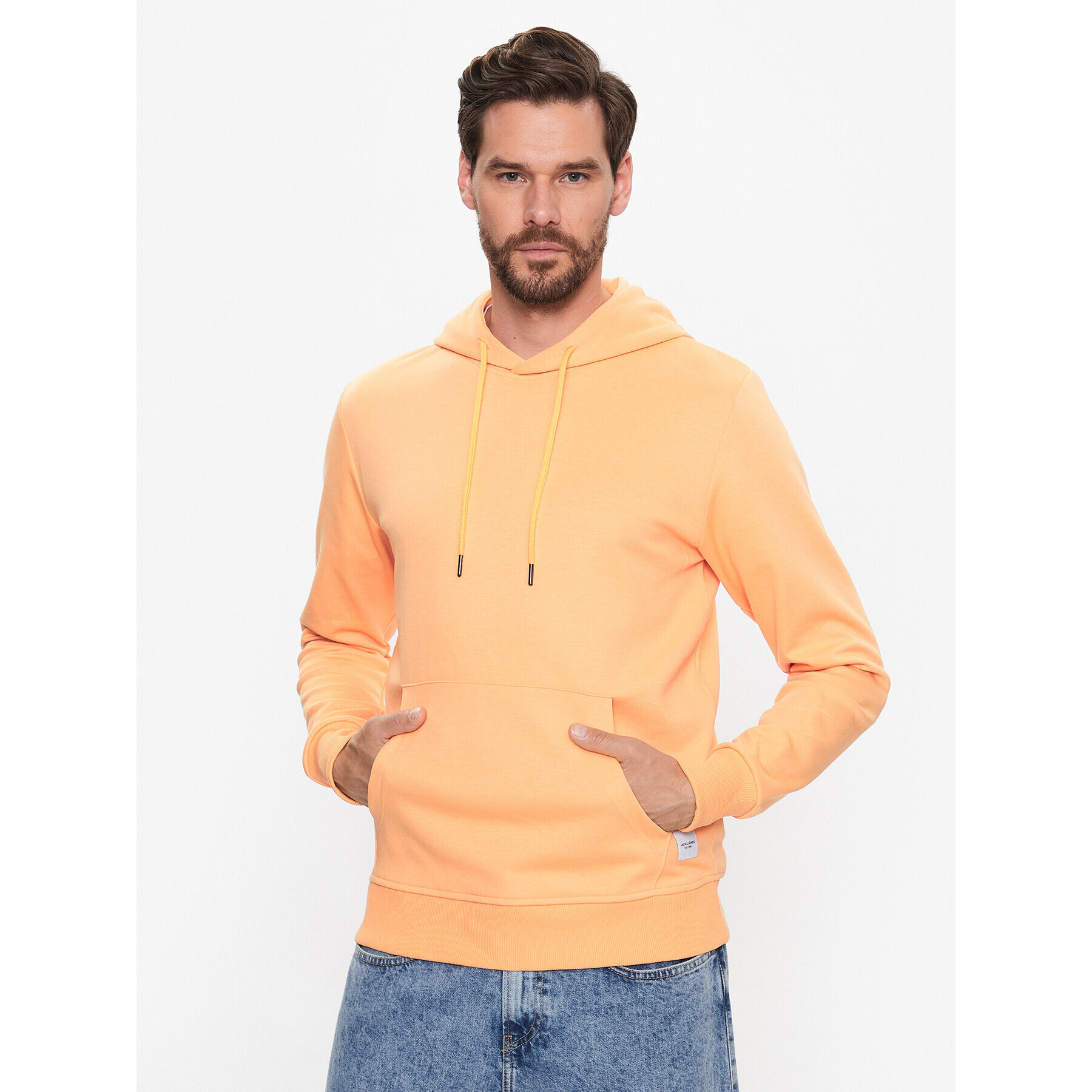 Jack&Jones Суитшърт Basic 12182537 Оранжев Regular Fit - Pepit.bg