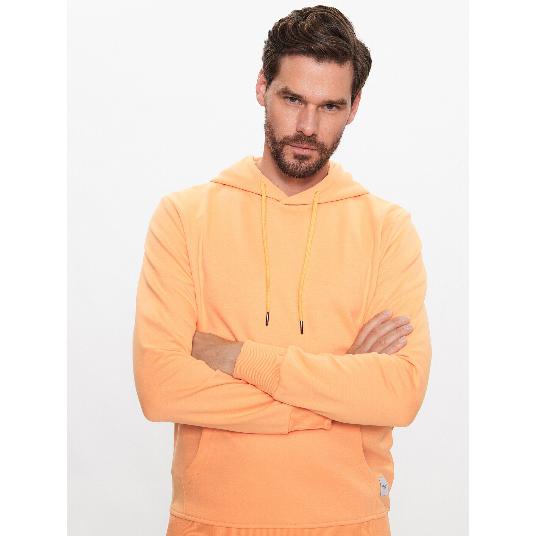 Jack&Jones Суитшърт Basic 12182537 Оранжев Regular Fit - Pepit.bg