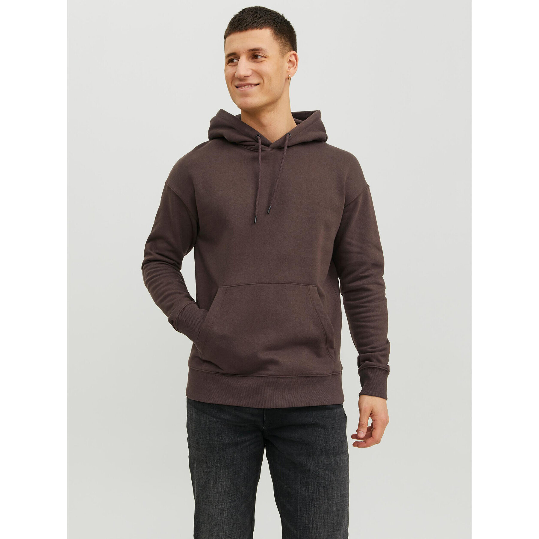 Jack&Jones Суитшърт 12208157 Кафяв Relaxed Fit - Pepit.bg