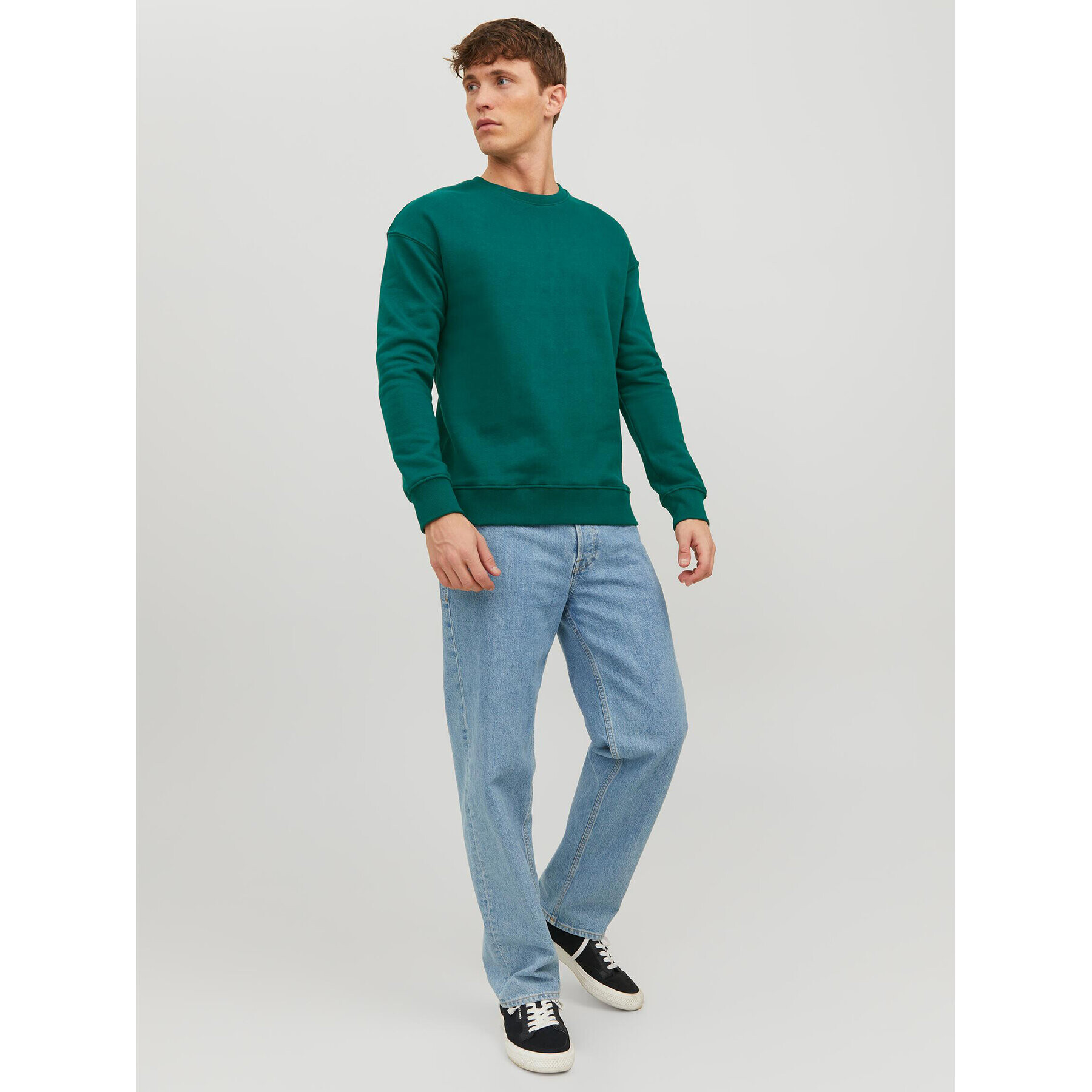 Jack&Jones Суитшърт Star 12208182 Зелен Relaxed Fit - Pepit.bg