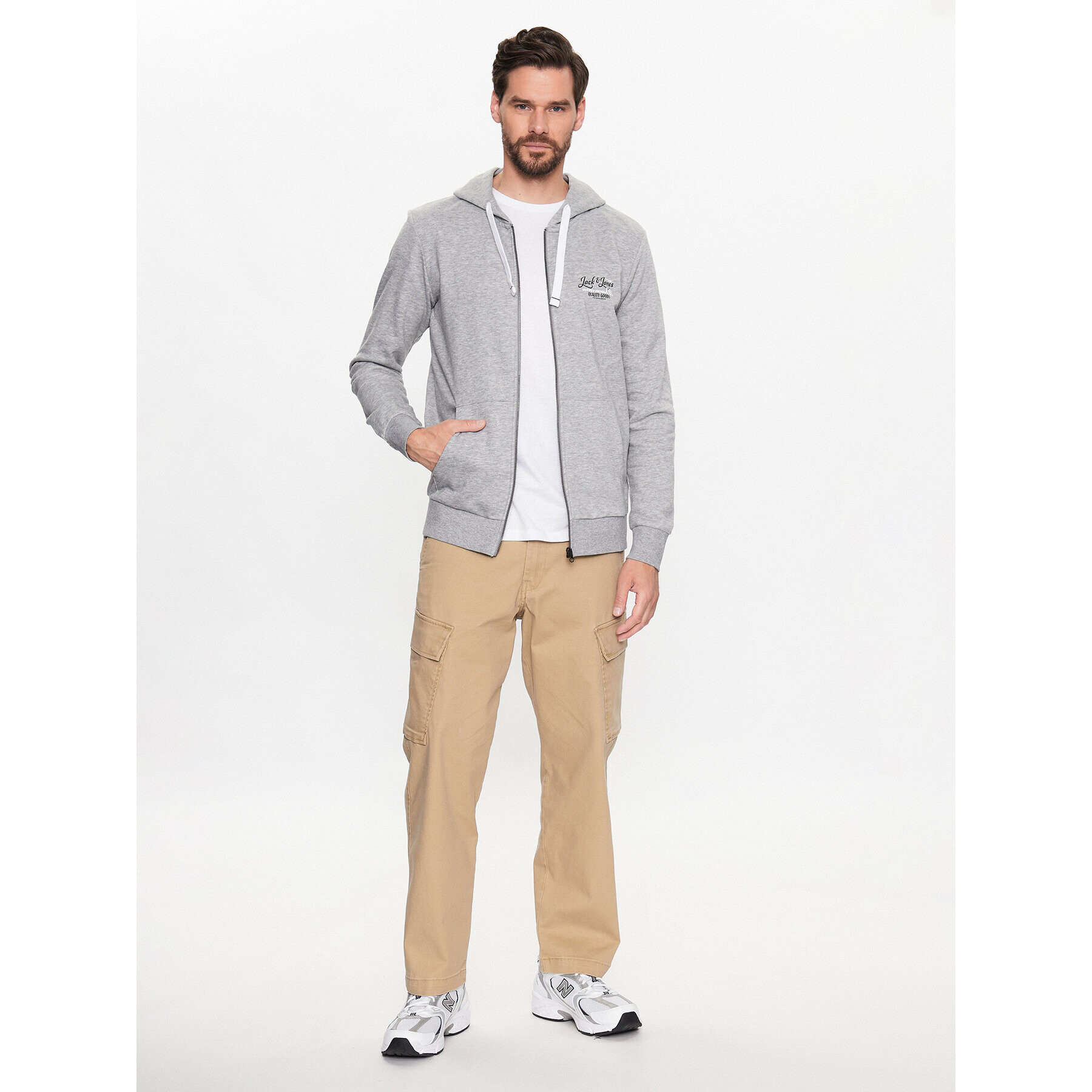 Jack&Jones Суитшърт Andy 12222335 Сив Regular Fit - Pepit.bg