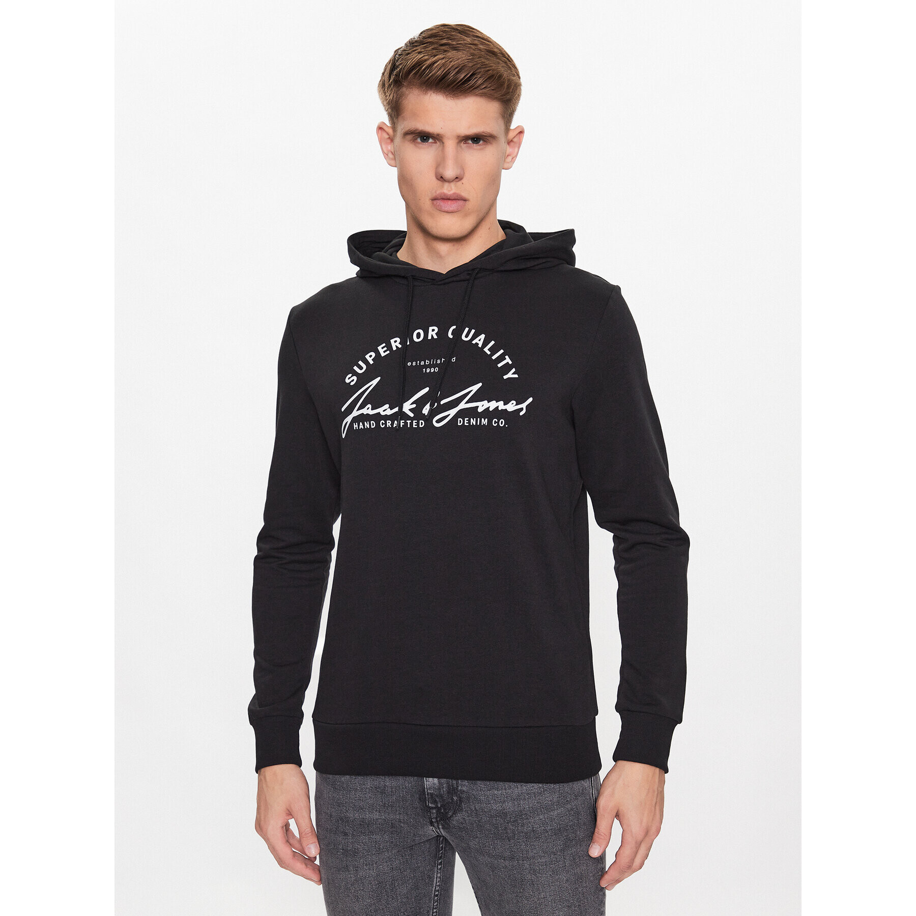 Jack&Jones Суитшърт Ace 12222901 Черен Regular Fit - Pepit.bg