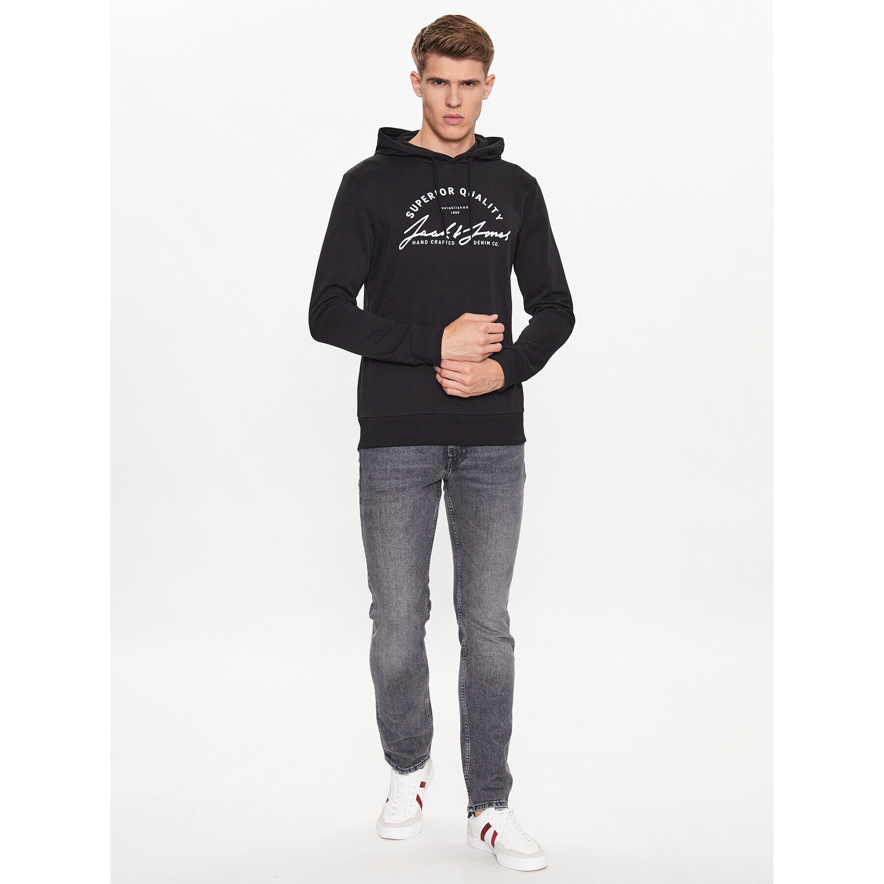 Jack&Jones Суитшърт Ace 12222901 Черен Regular Fit - Pepit.bg