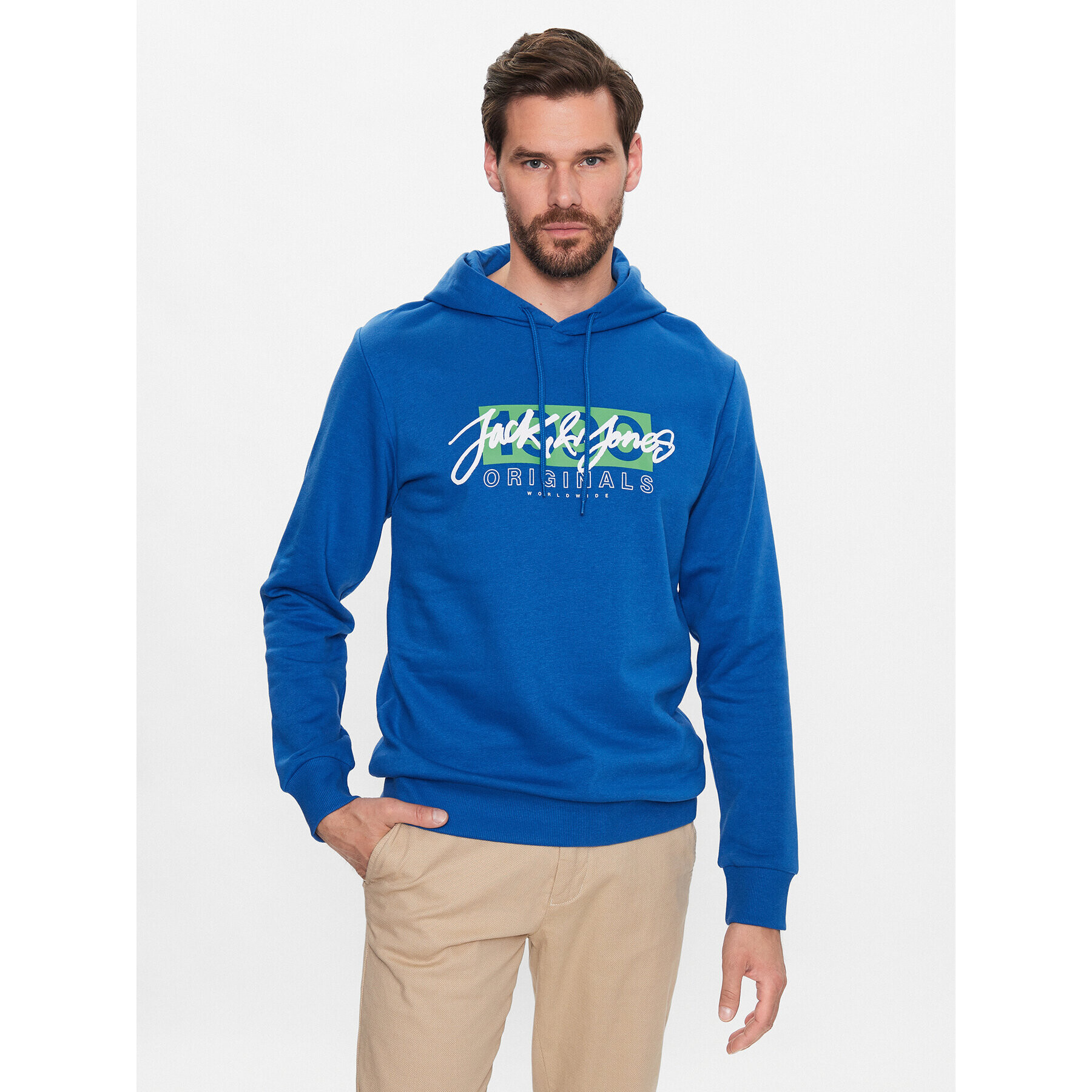 Jack&Jones Суитшърт Races 12232651 Син Regular Fit - Pepit.bg