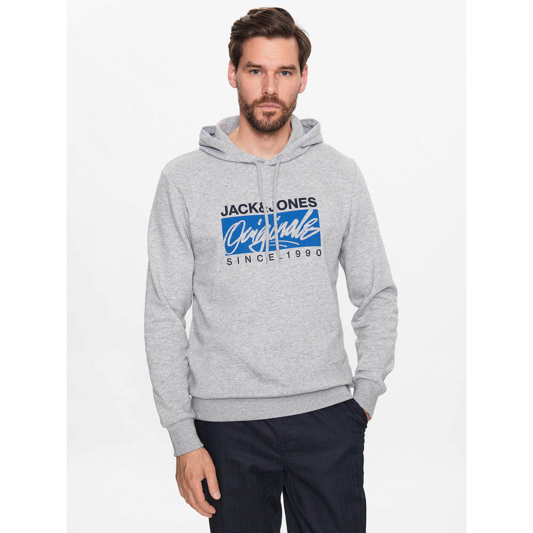 Jack&Jones Суитшърт Races 12232651 Сив Regular Fit - Pepit.bg