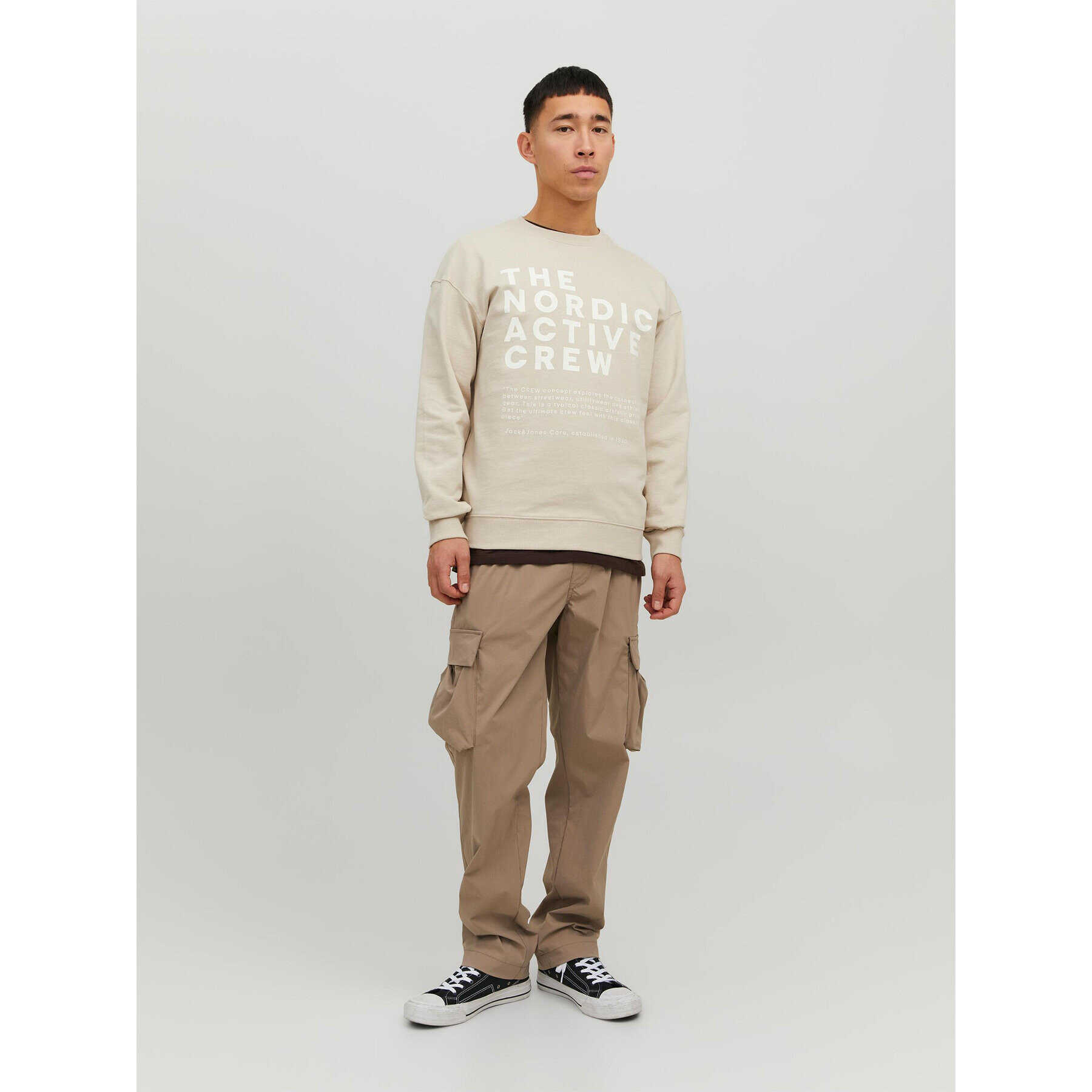 Jack&Jones Суитшърт Vibes 12233593 Бежов Relaxed Fit - Pepit.bg