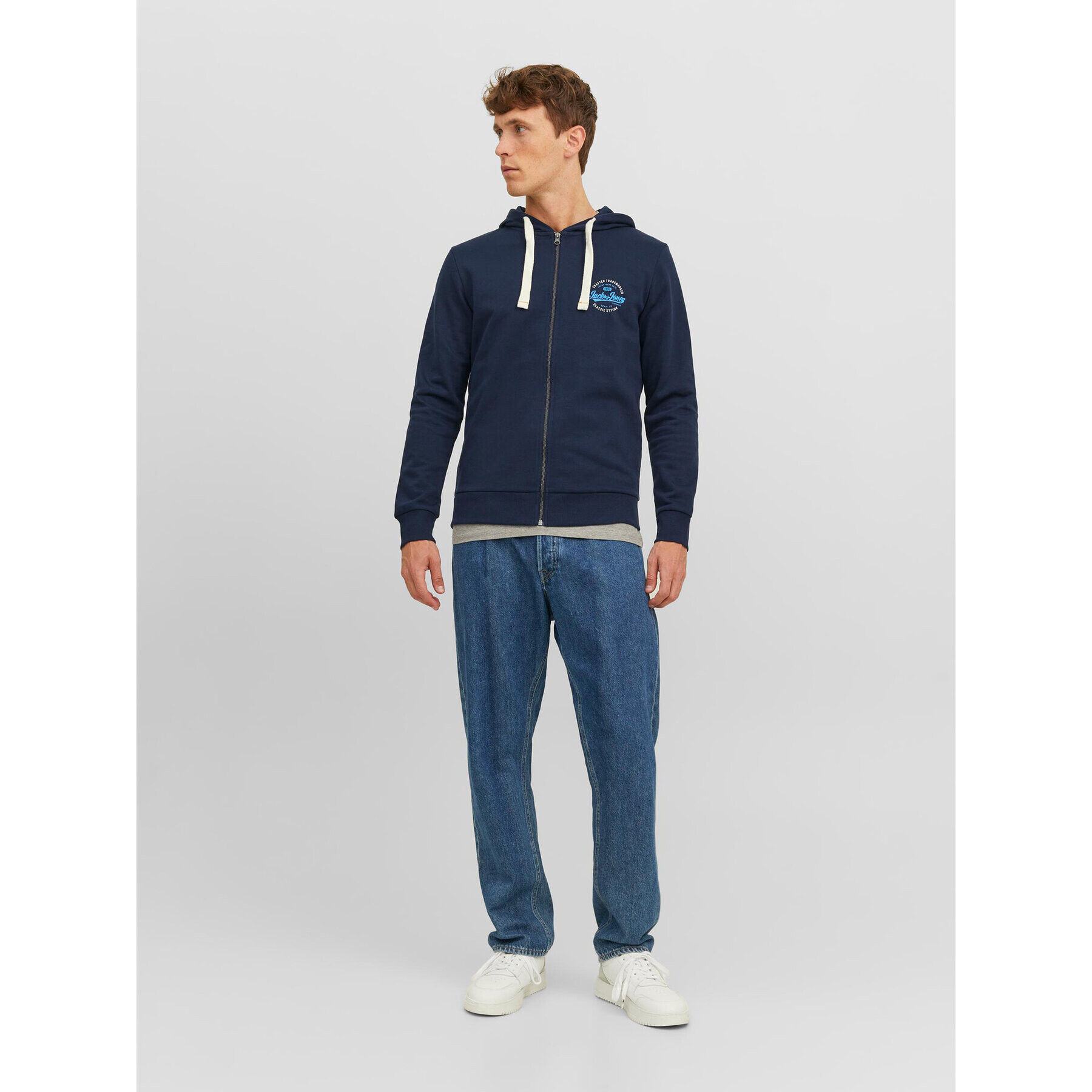 Jack&Jones Суитшърт 12236179 Тъмносин Regular Fit - Pepit.bg