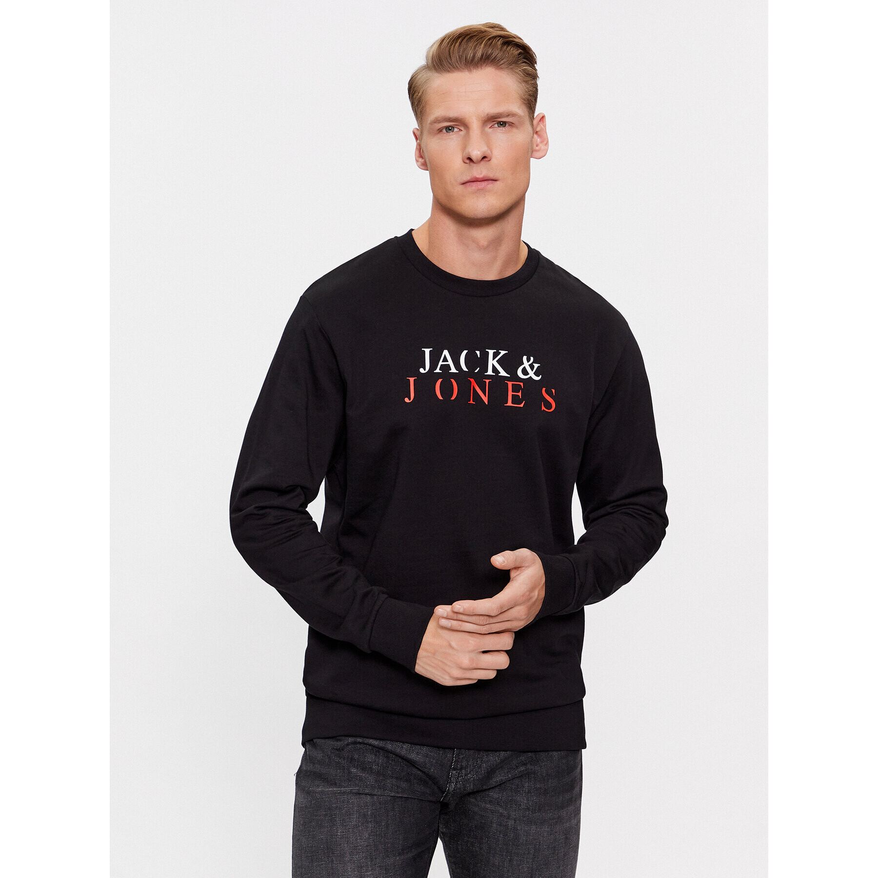 Jack&Jones Суитшърт 12244404 Черен Standard Fit - Pepit.bg