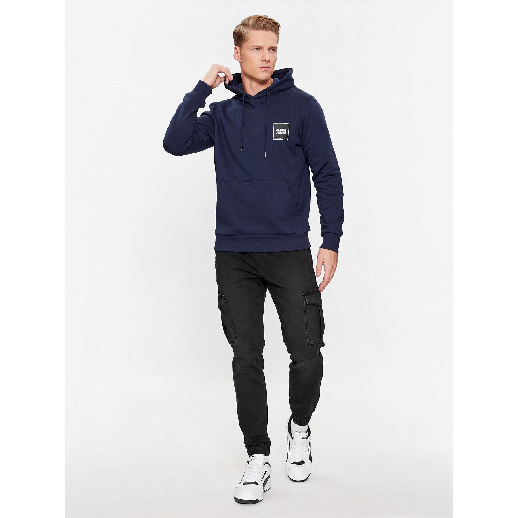 Jack&Jones Суитшърт 12251998 Тъмносин Regular Fit - Pepit.bg