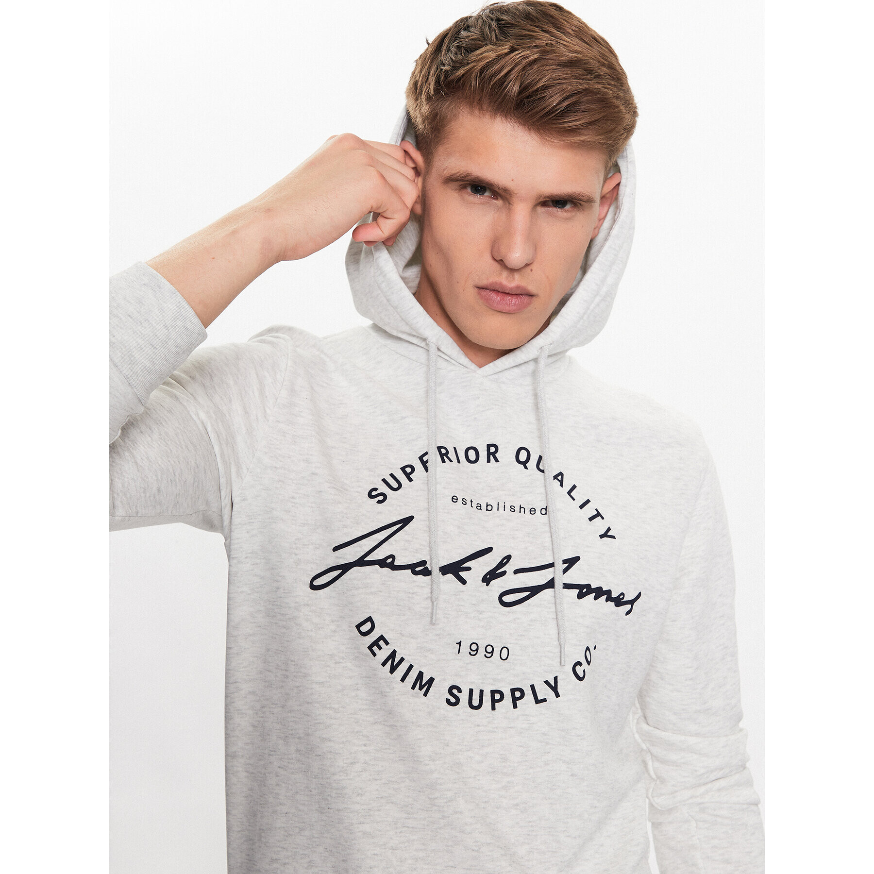 Jack&Jones Суитшърт Ace 12222901 Сив Regular Fit - Pepit.bg