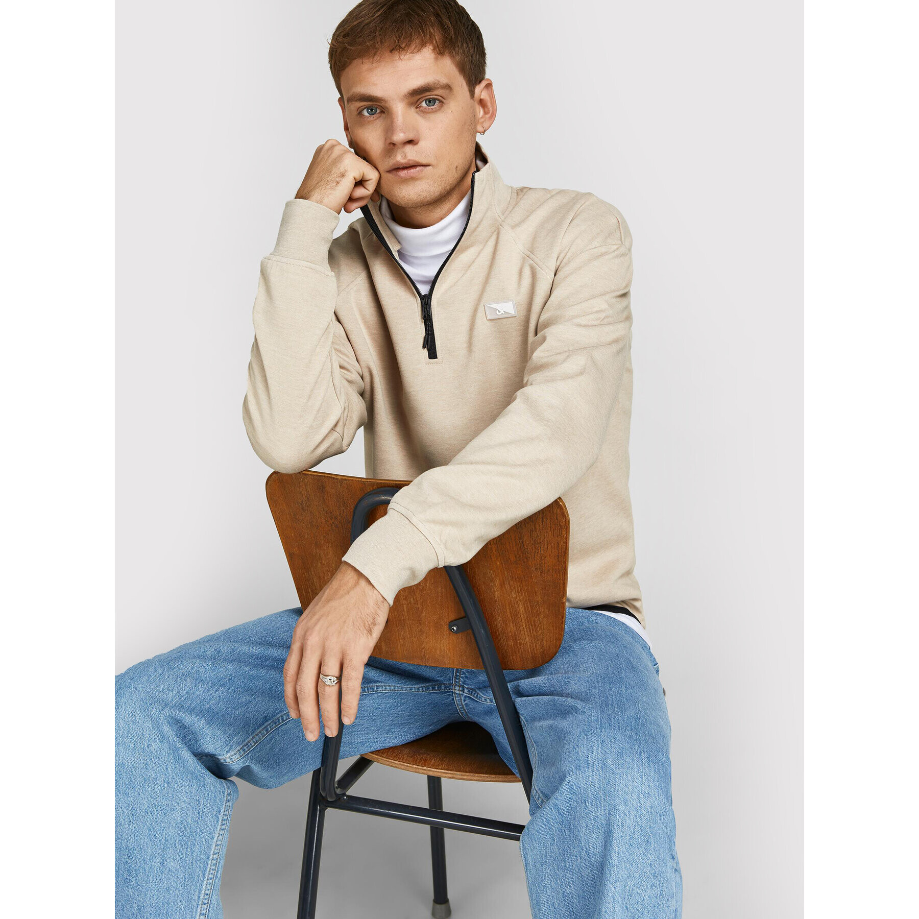 Jack&Jones Суитшърт Air 12204920 Бежов Relaxed Fit - Pepit.bg