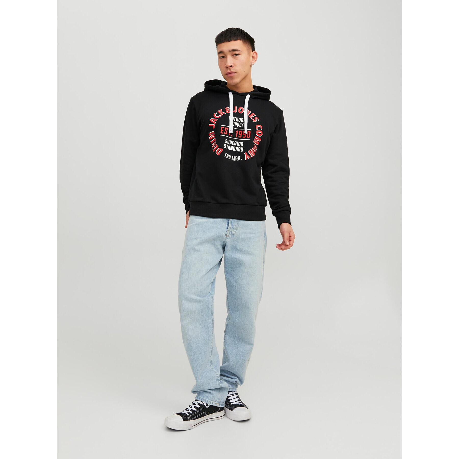 Jack&Jones Суитшърт Andy 12222333 Черен Regular Fit - Pepit.bg