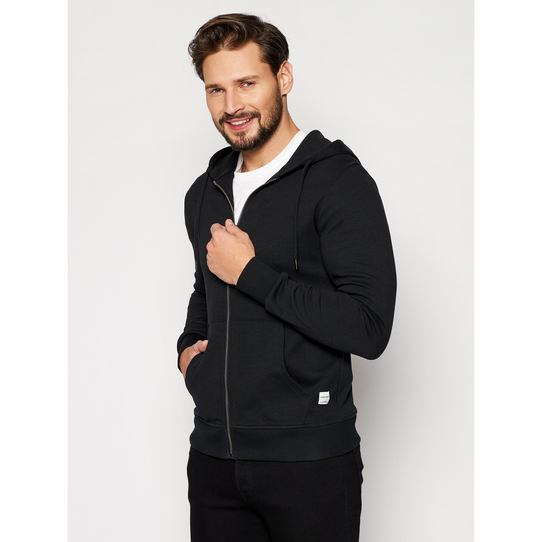 Jack&Jones Суитшърт Basic 12181901 Черен Regular Fit - Pepit.bg