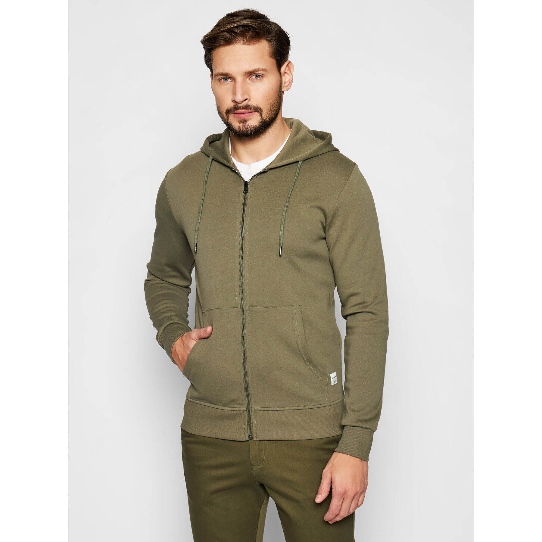 Jack&Jones Суитшърт Basic 12181901 Зелен Regular Fit - Pepit.bg