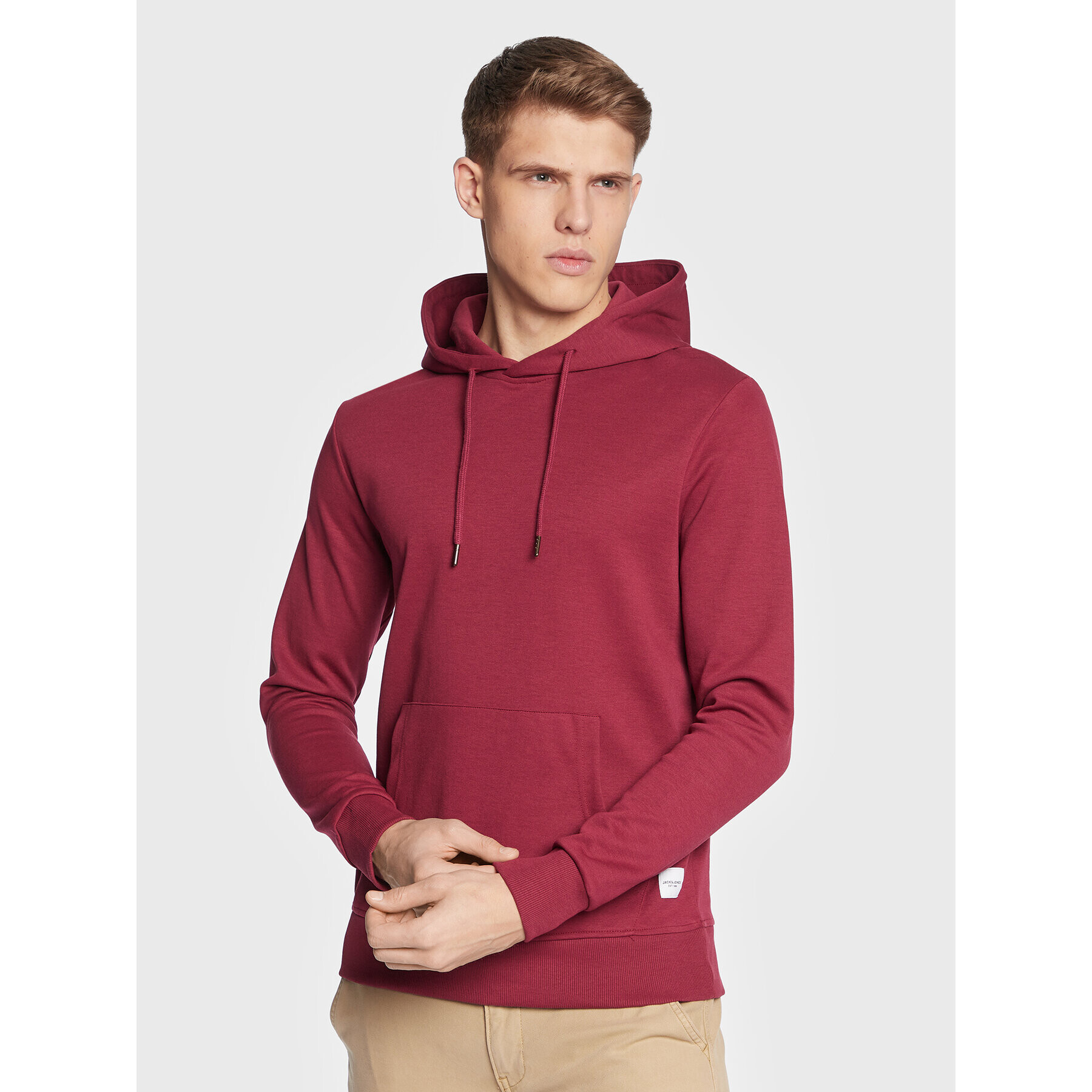 Jack&Jones Суитшърт Basic 12182537 Бордо Regular Fit - Pepit.bg