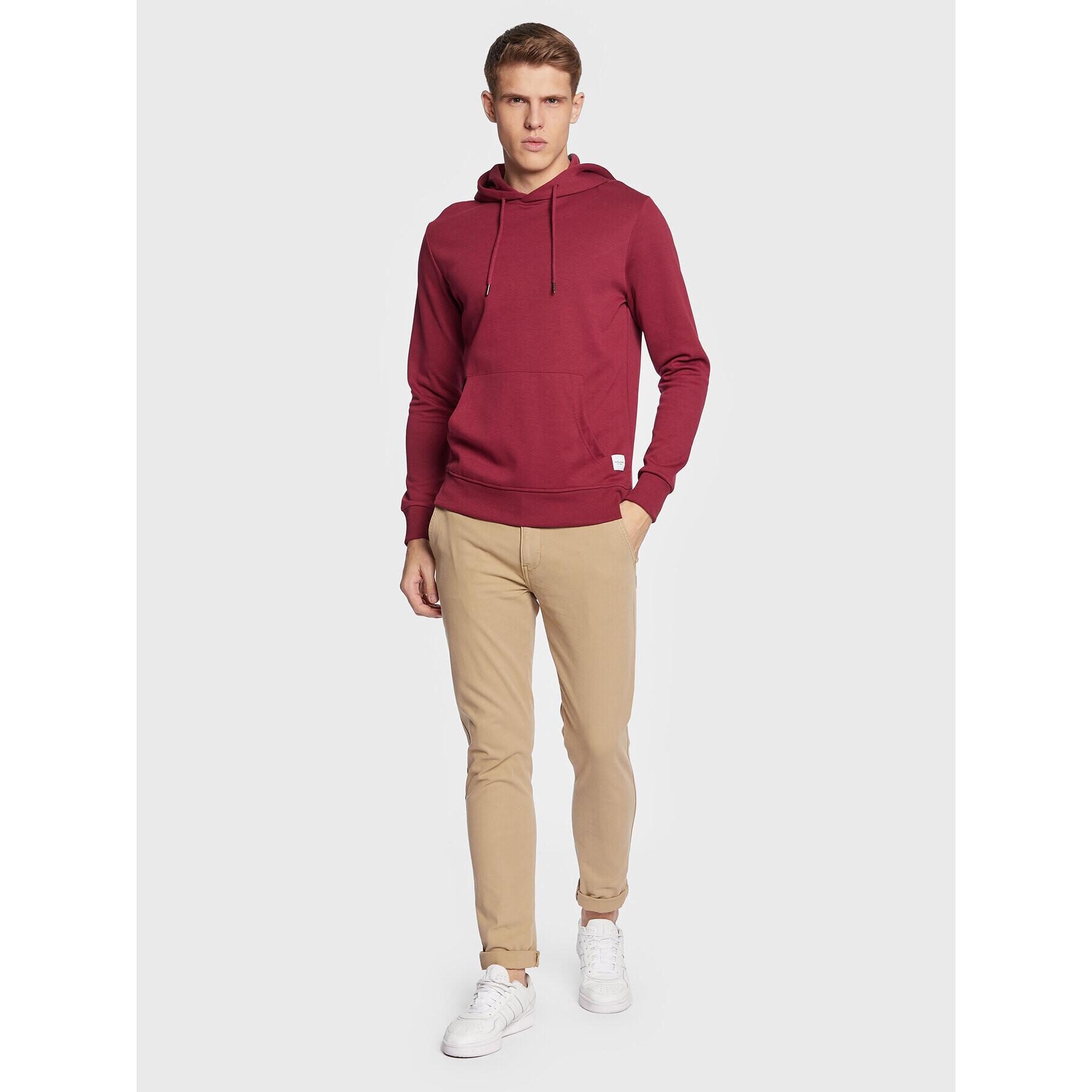 Jack&Jones Суитшърт Basic 12182537 Бордо Regular Fit - Pepit.bg