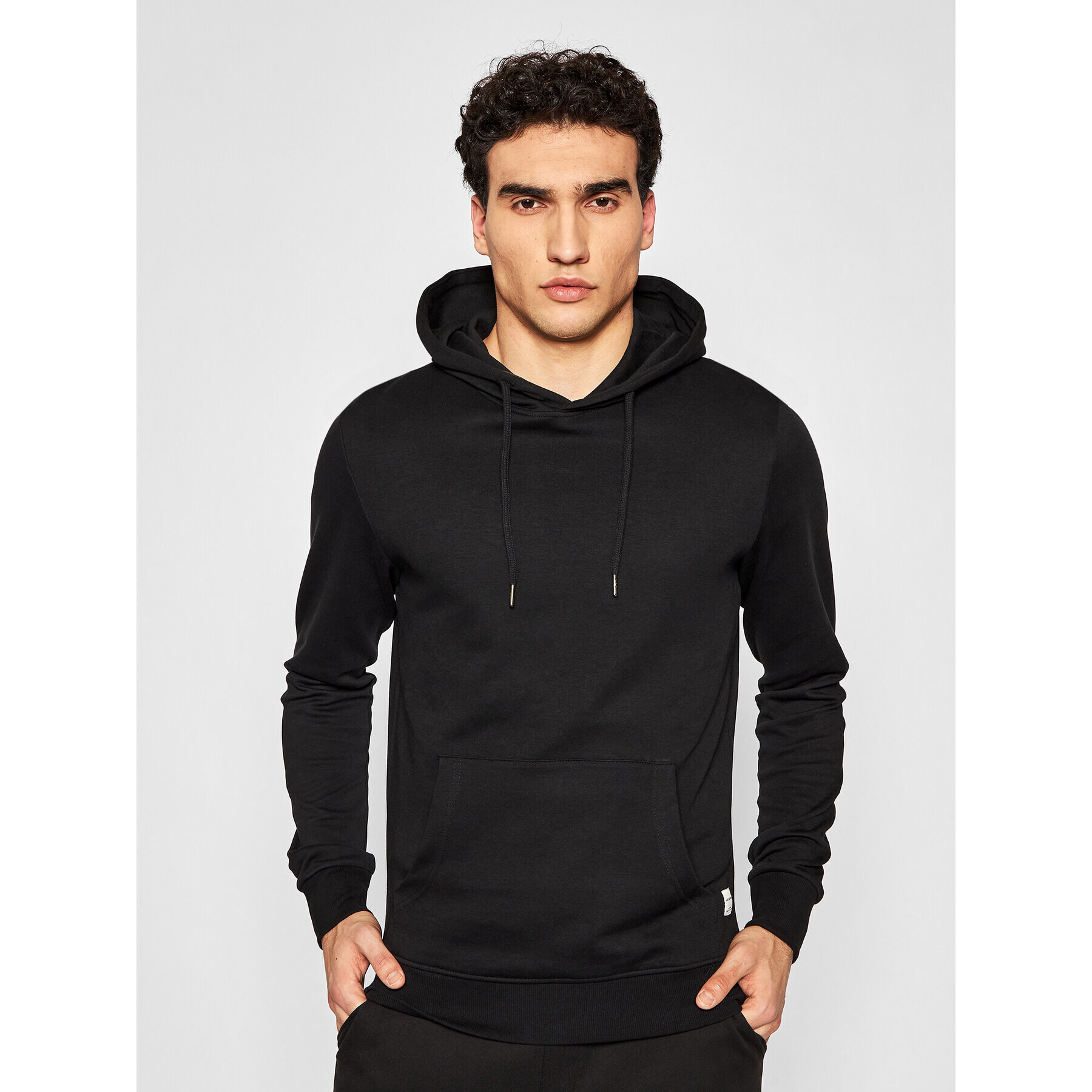 Jack&Jones Суитшърт Basic 12182537 Черен Regular Fit - Pepit.bg