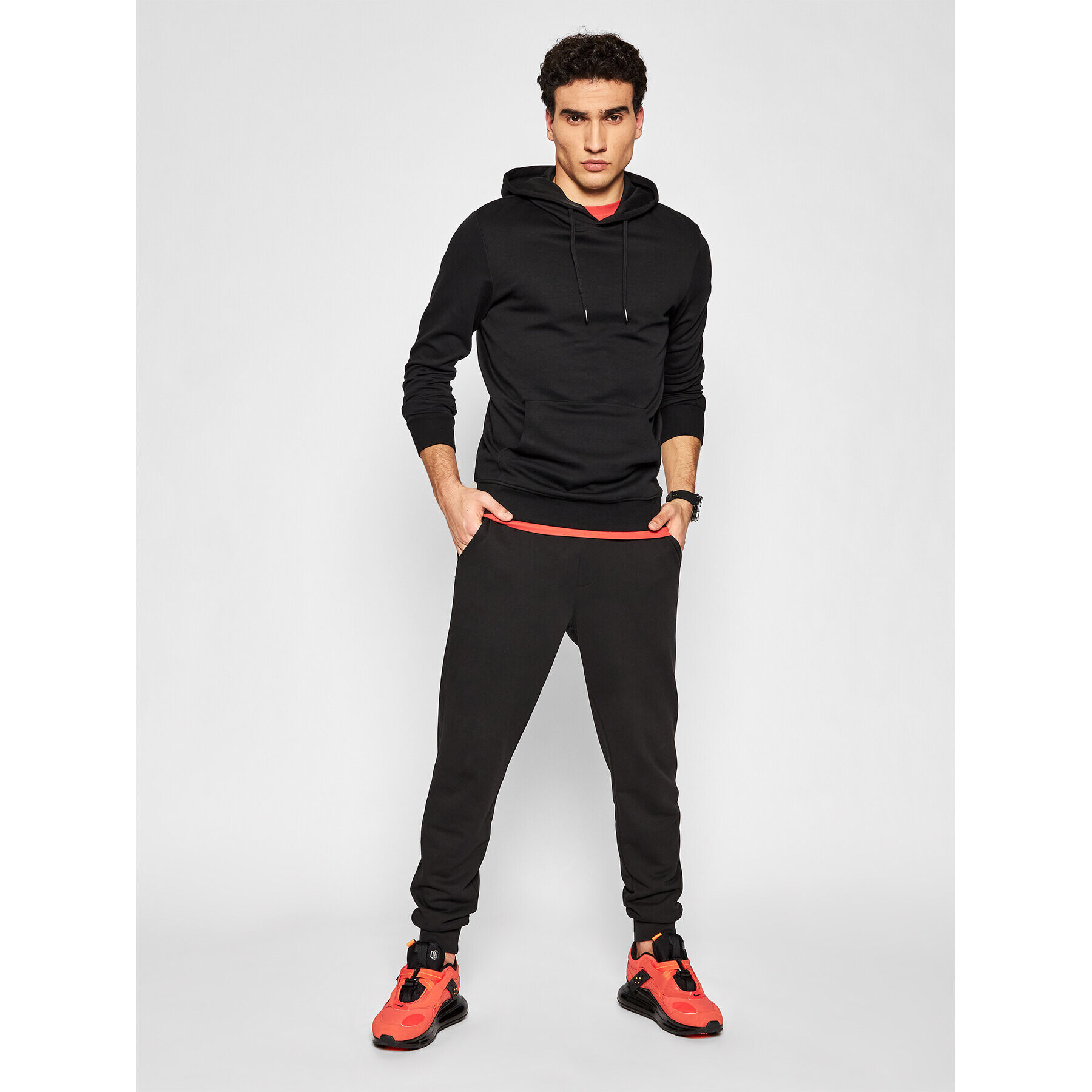 Jack&Jones Суитшърт Basic 12182537 Черен Regular Fit - Pepit.bg