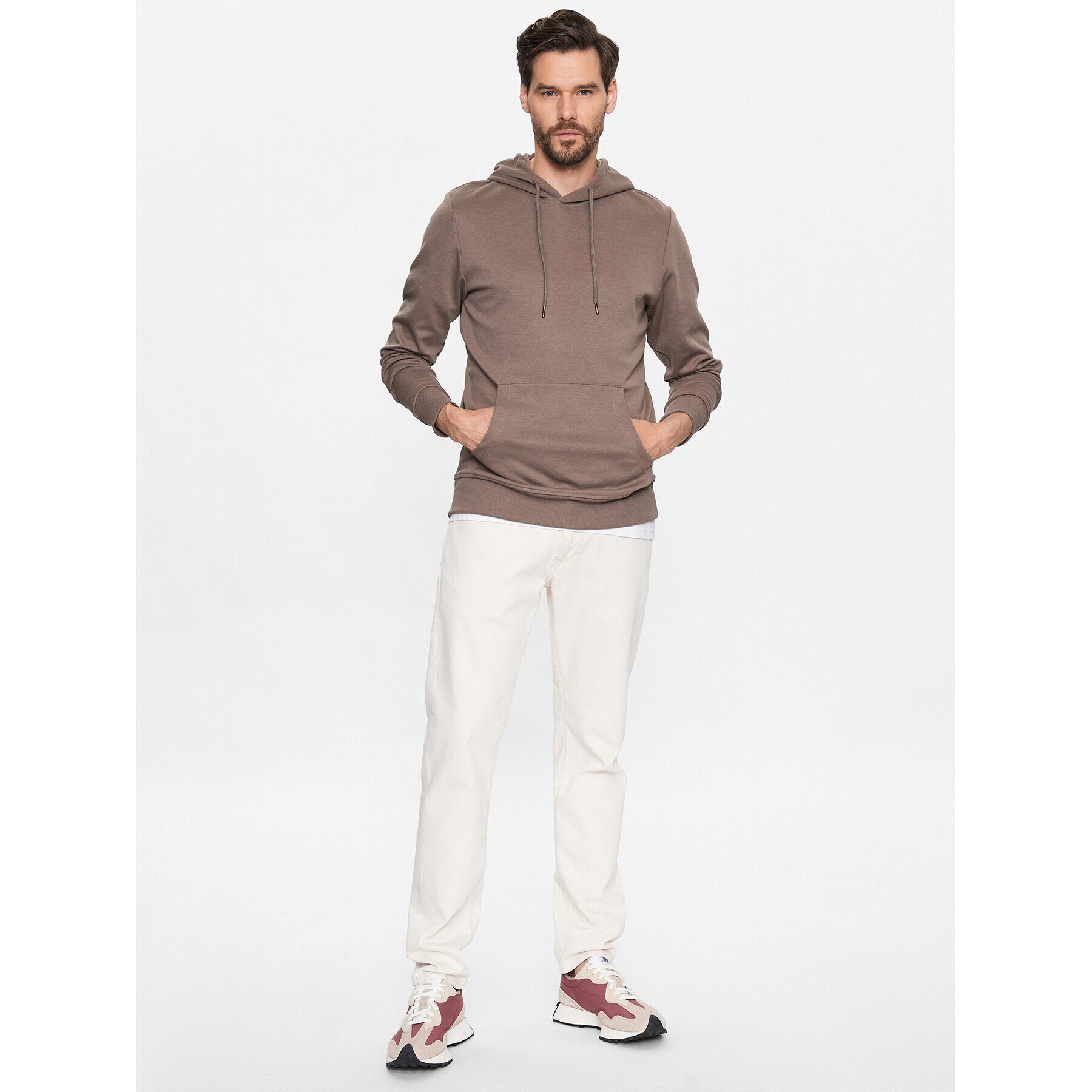 Jack&Jones Суитшърт Basic 12182537 Кафяв Regular Fit - Pepit.bg