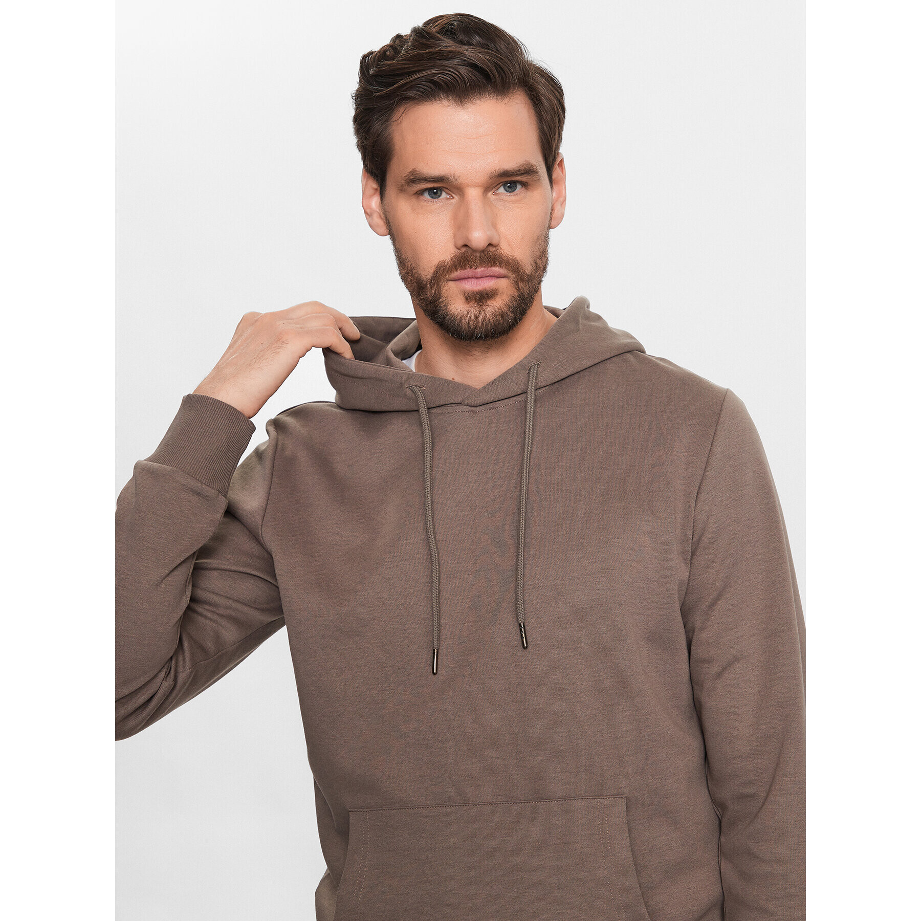 Jack&Jones Суитшърт Basic 12182537 Кафяв Regular Fit - Pepit.bg