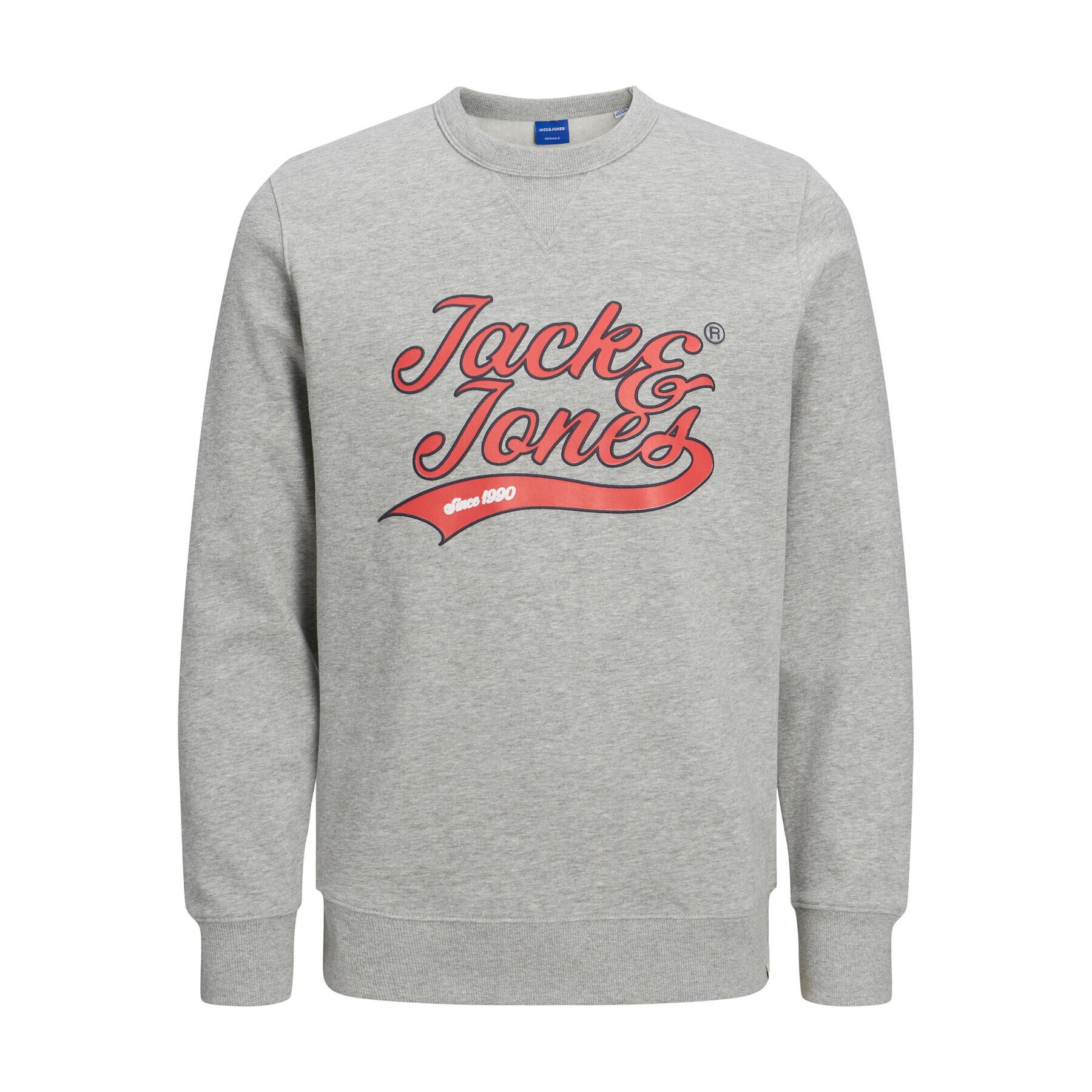 Jack&Jones Суитшърт Becks 12219572 Сив Regular Fit - Pepit.bg