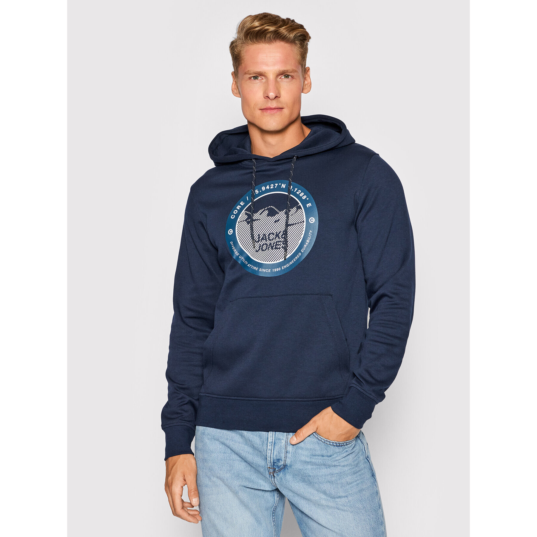 Jack&Jones Суитшърт Bilo 12192931 Тъмносин Regular Fit - Pepit.bg