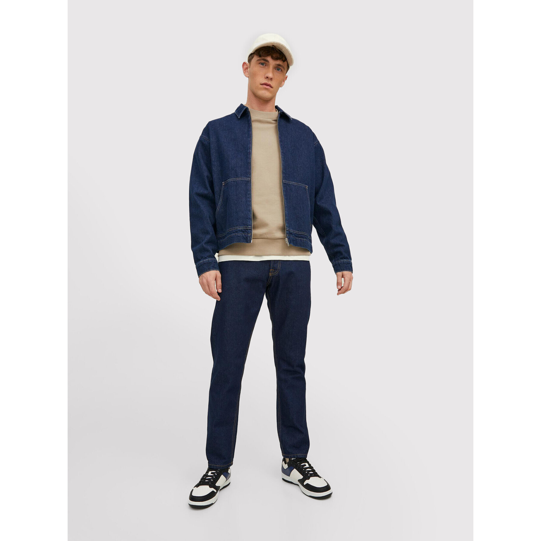 Jack&Jones PREMIUM Суитшърт Blakam 12206439 Бежов Oversize - Pepit.bg