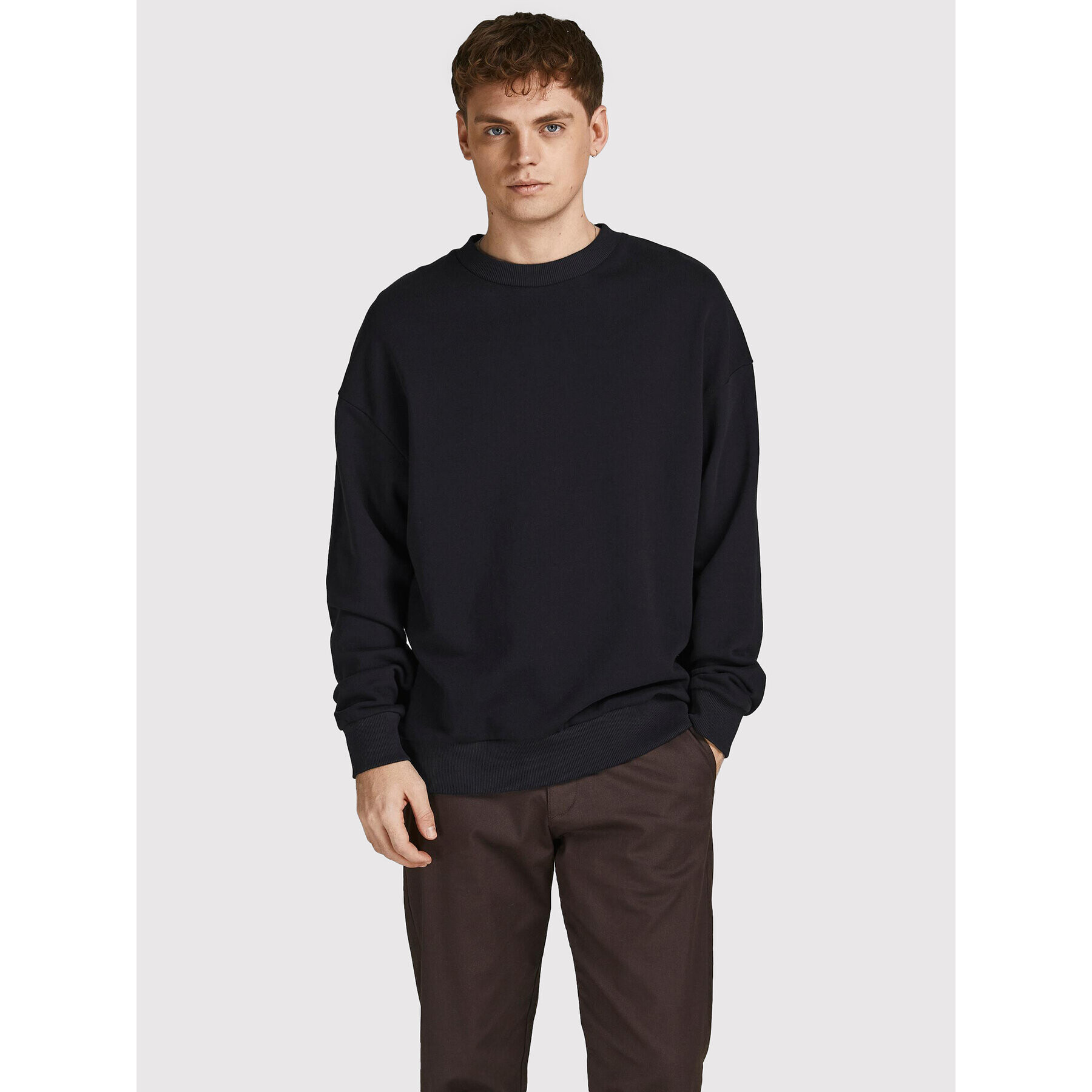 Jack&Jones Суитшърт Blakam 12206439 Черен Oversize - Pepit.bg