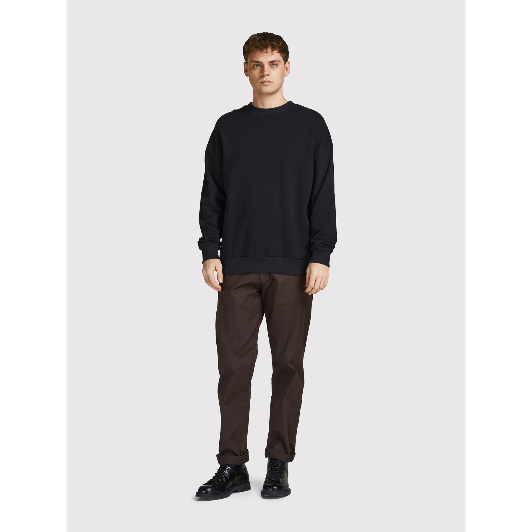 Jack&Jones Суитшърт Blakam 12206439 Черен Oversize - Pepit.bg